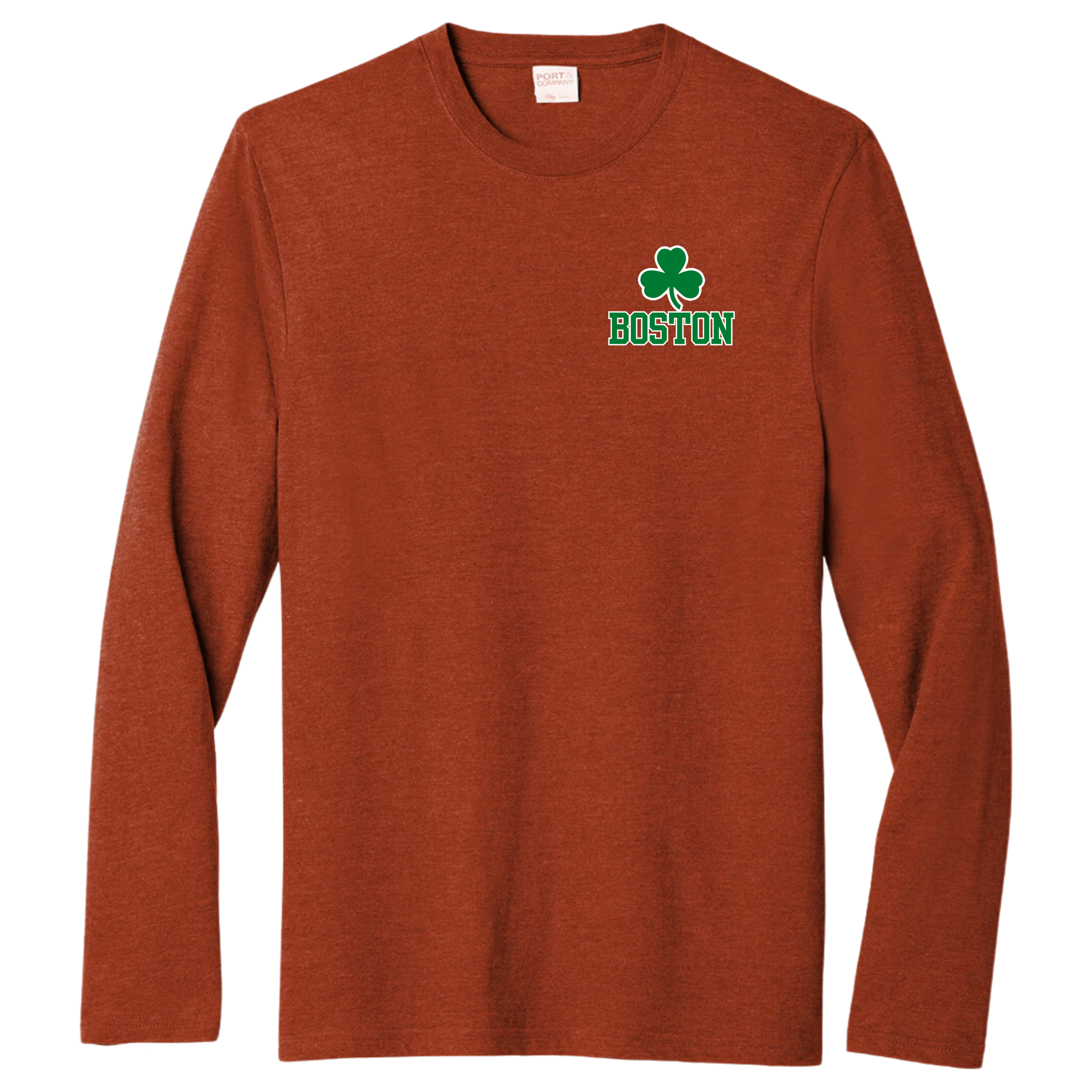 Boston Green Shamrock Essential Long Sleeve Tee,sedona