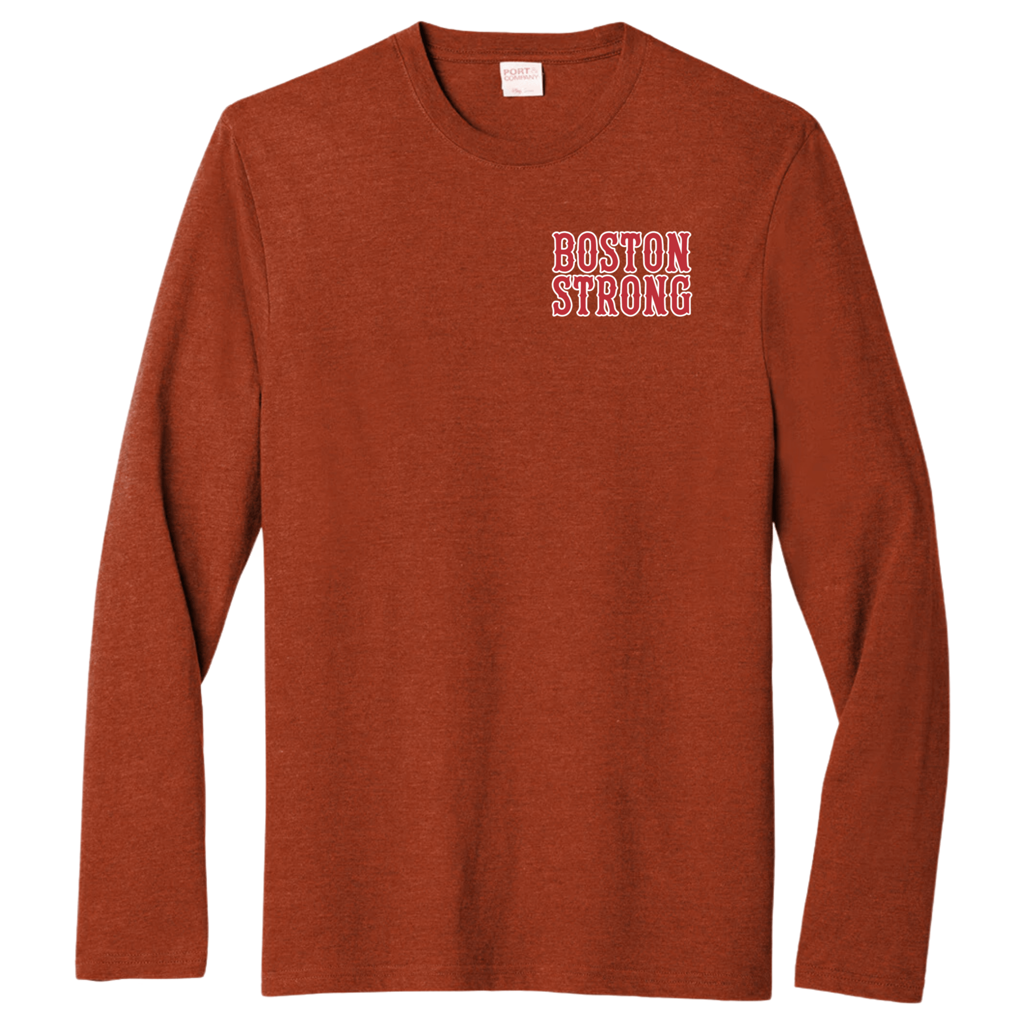 Boston Strong Essential Long Sleeve Tee, sedona