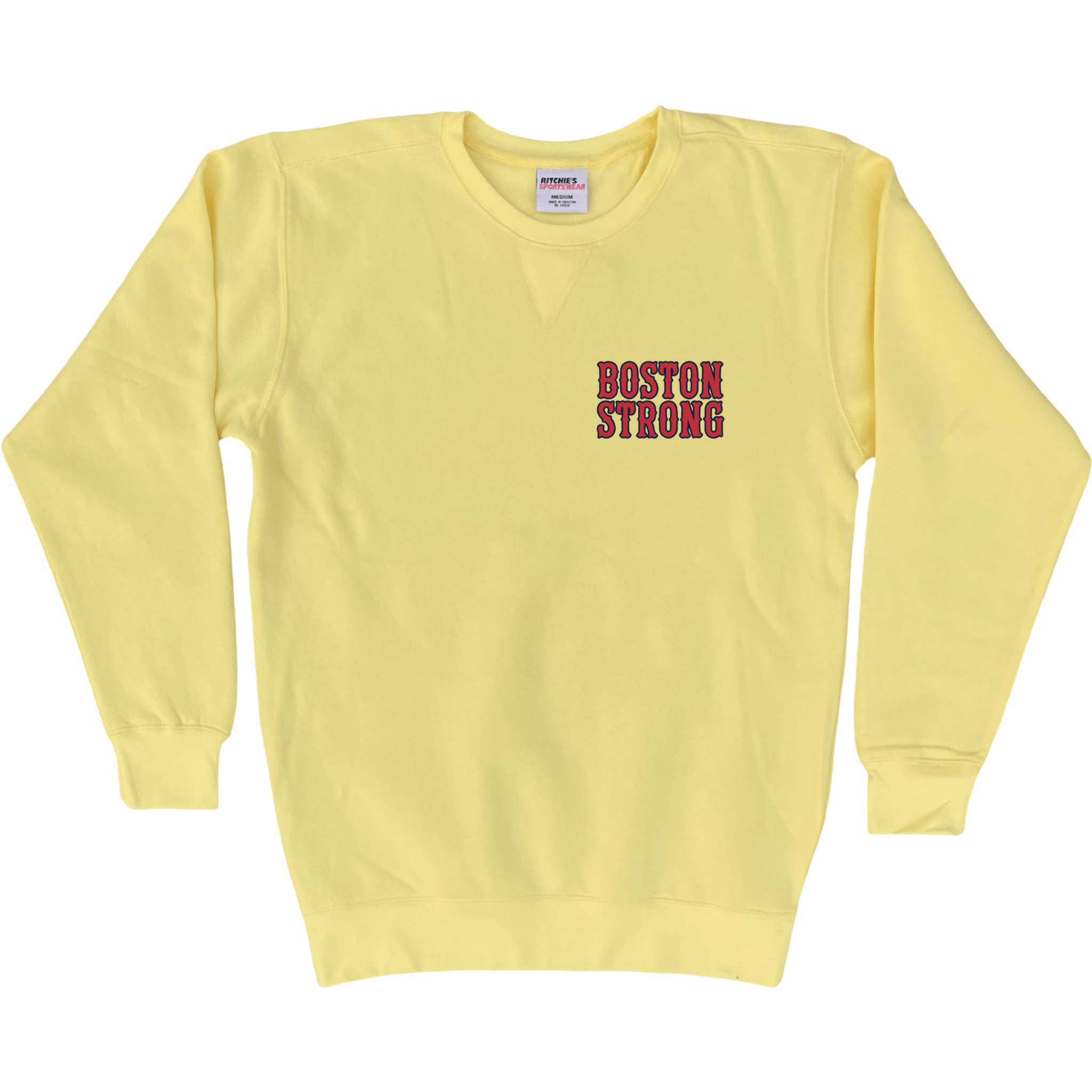 Boston Strong Fleece Crewneck Sweatshirt, yellow