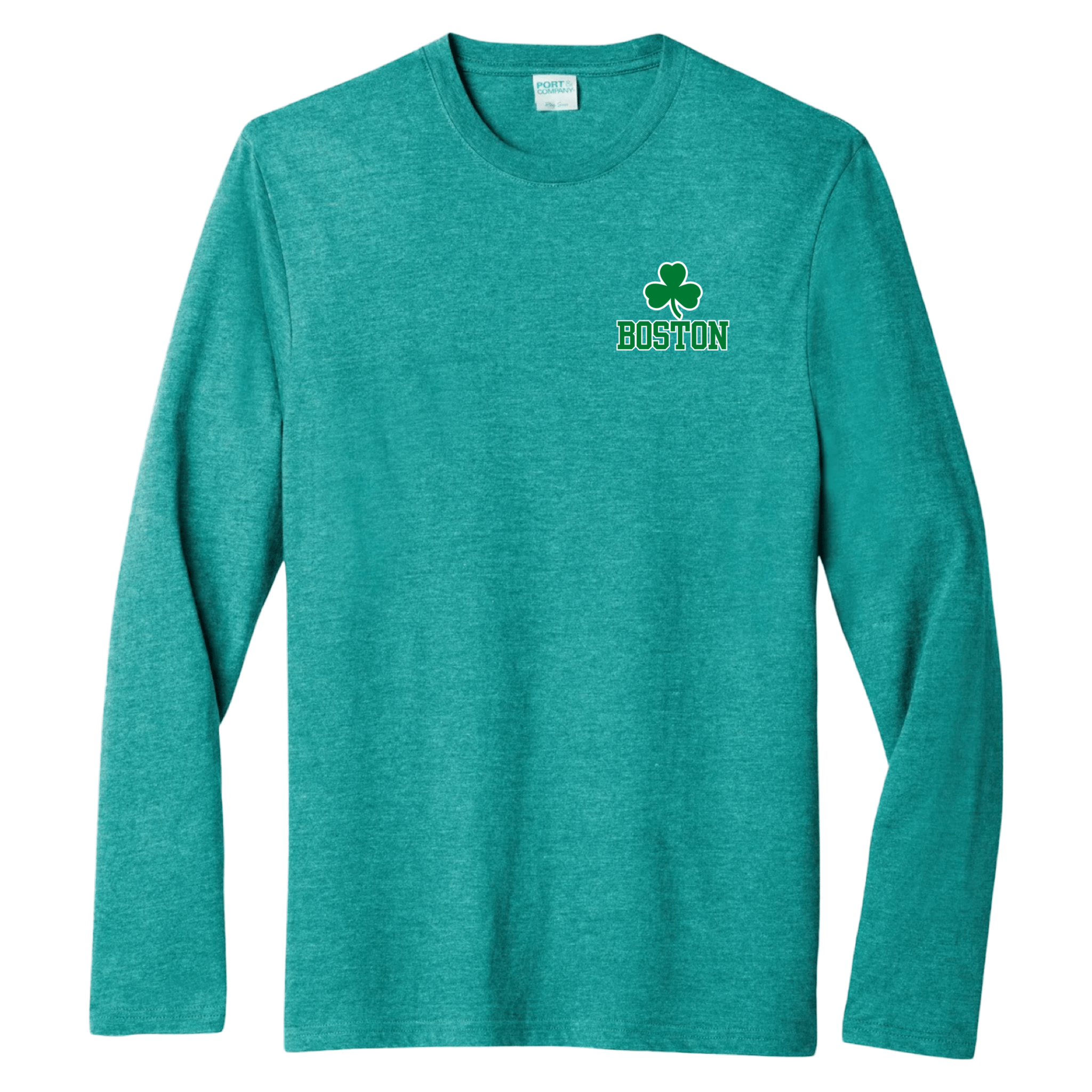 Boston Green Shamrock Essential Long Sleeve Tee, jade