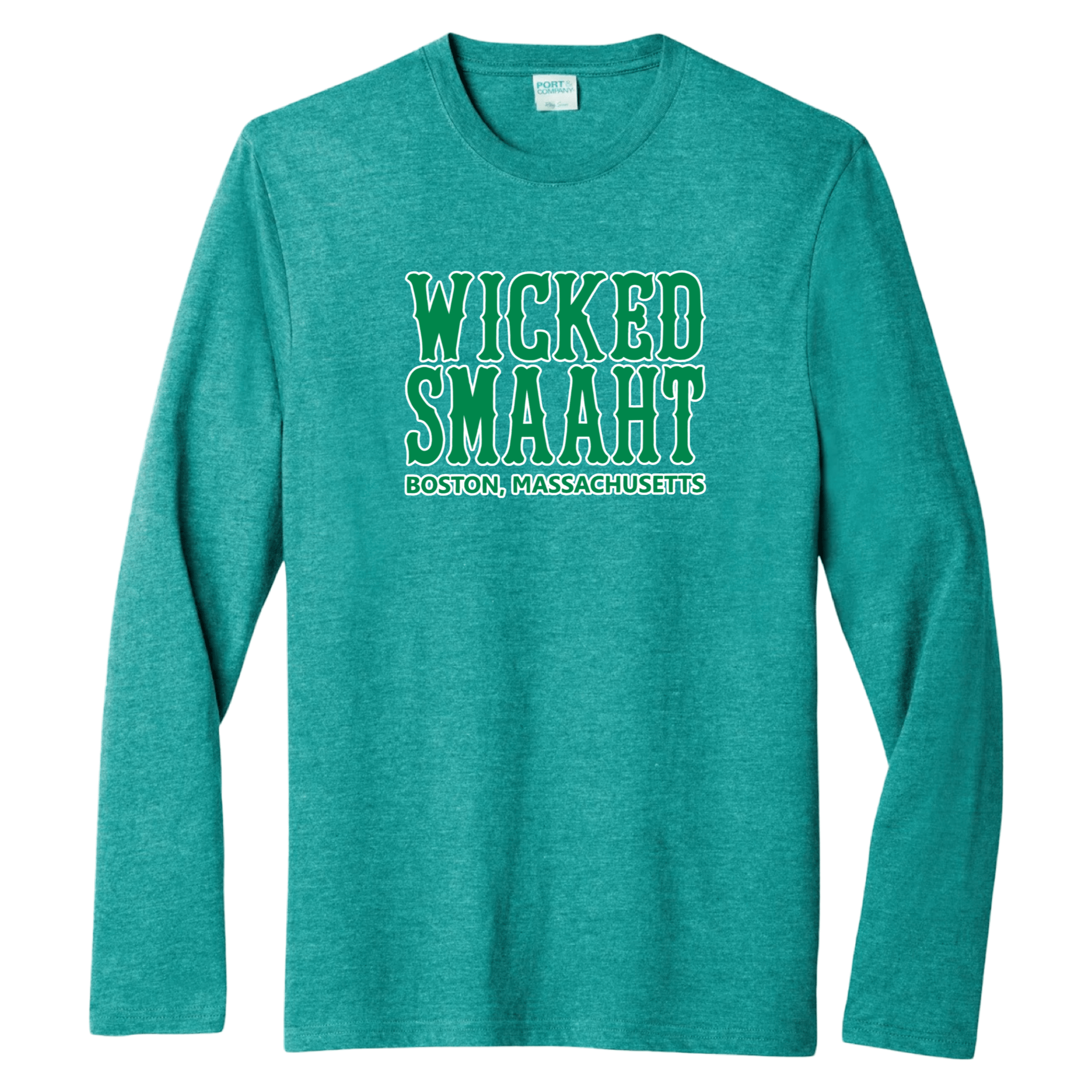 Boston Green Wicked Smaaht Essential Long Sleeve Tee, jade