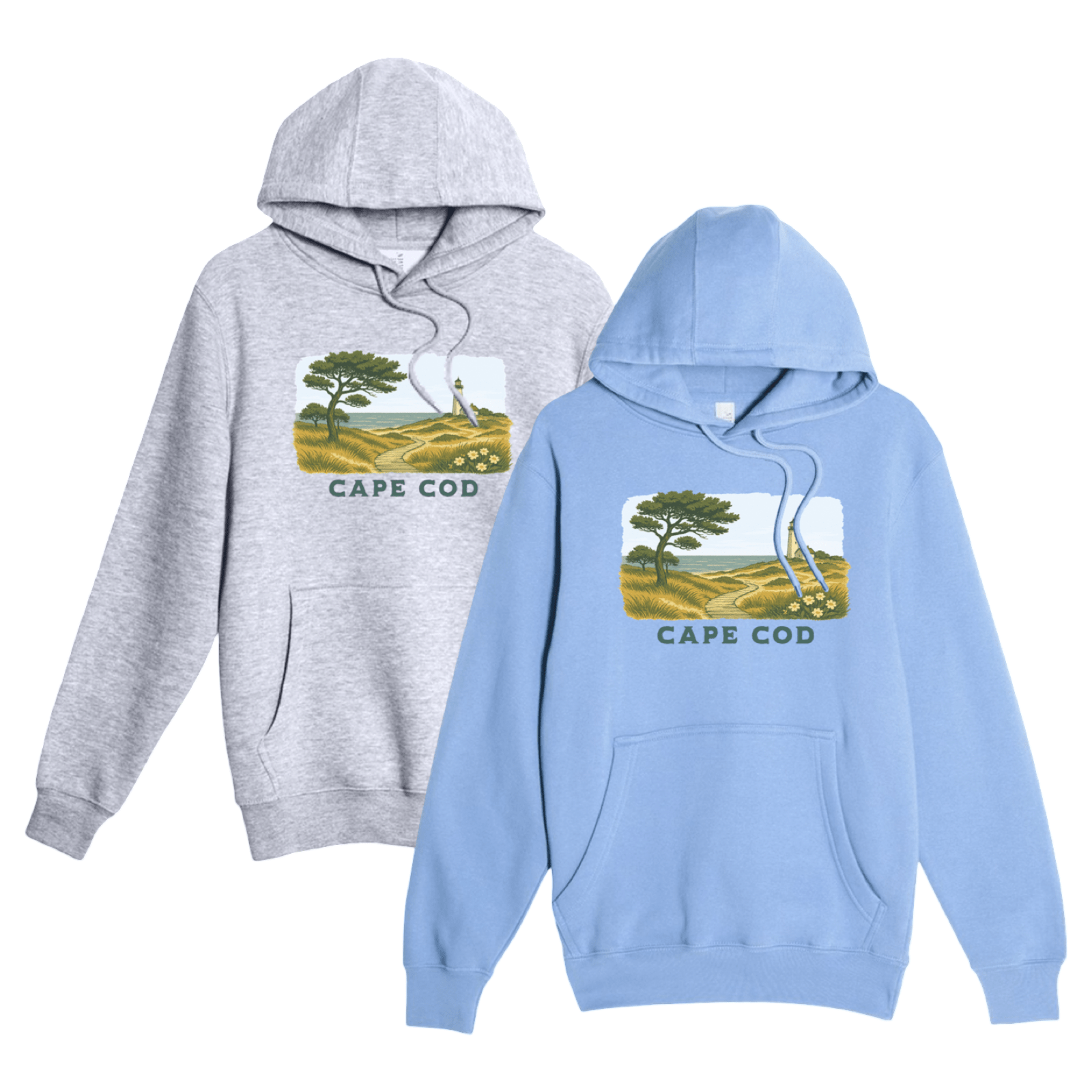 Cape Cod Clothing Company Cape Cod Serene Shoreline Comfort Fleece Hoodie
