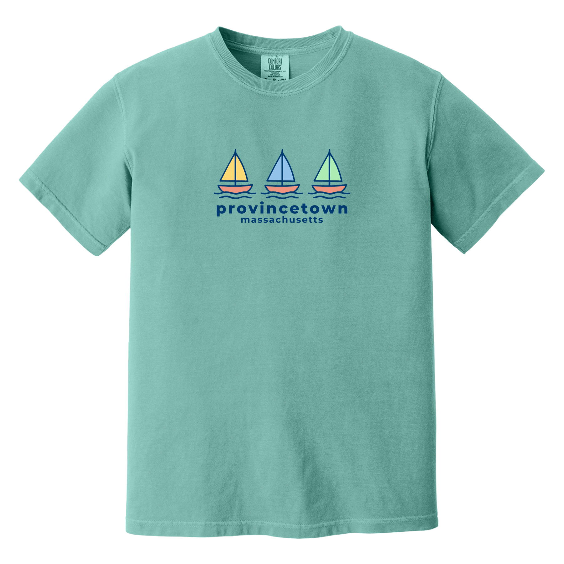 Cape Cod Clothing Company Provincetown Summer Sails Comfort Colors T-Shirt