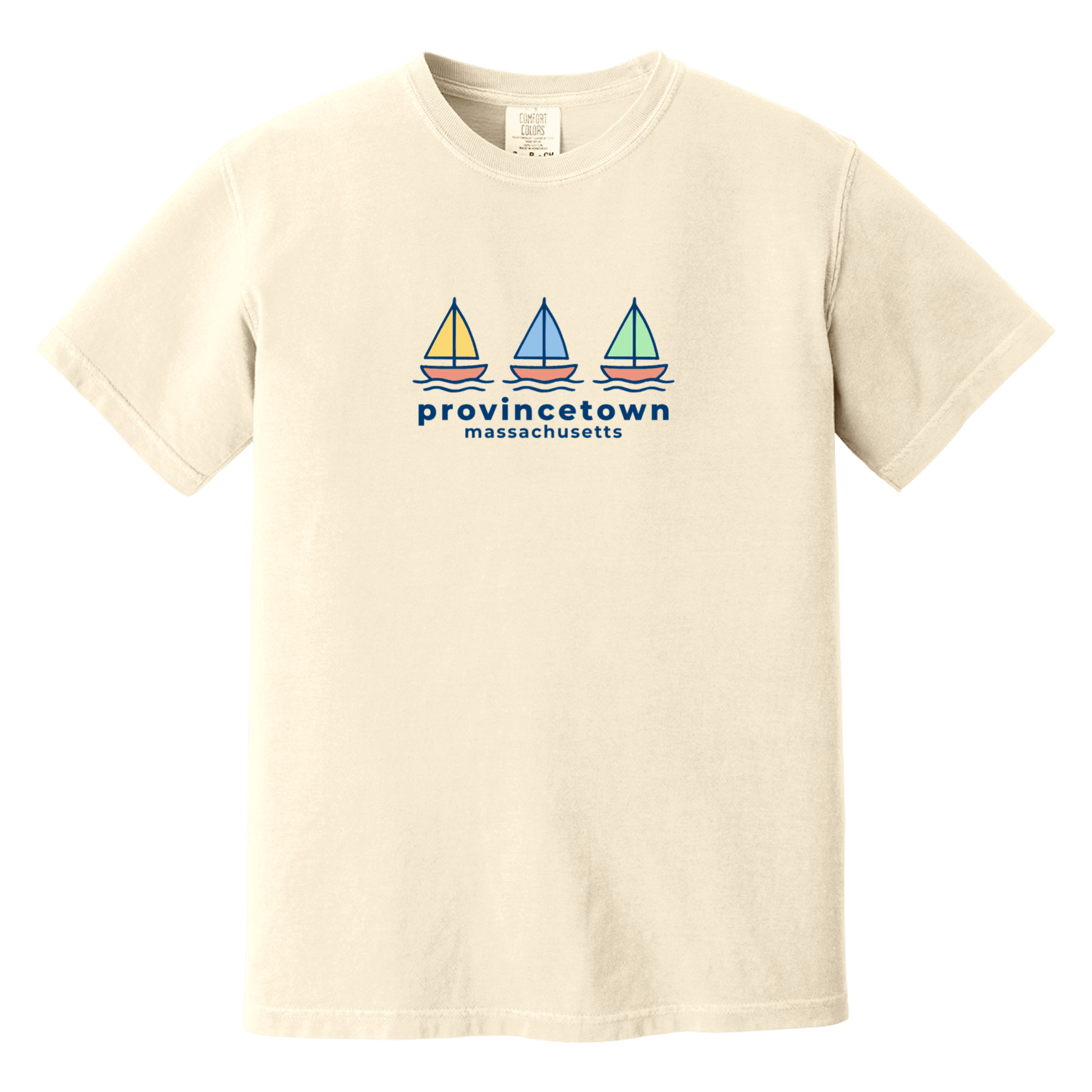 Cape Cod Clothing Company Provincetown Summer Sails Comfort Colors T-Shirt