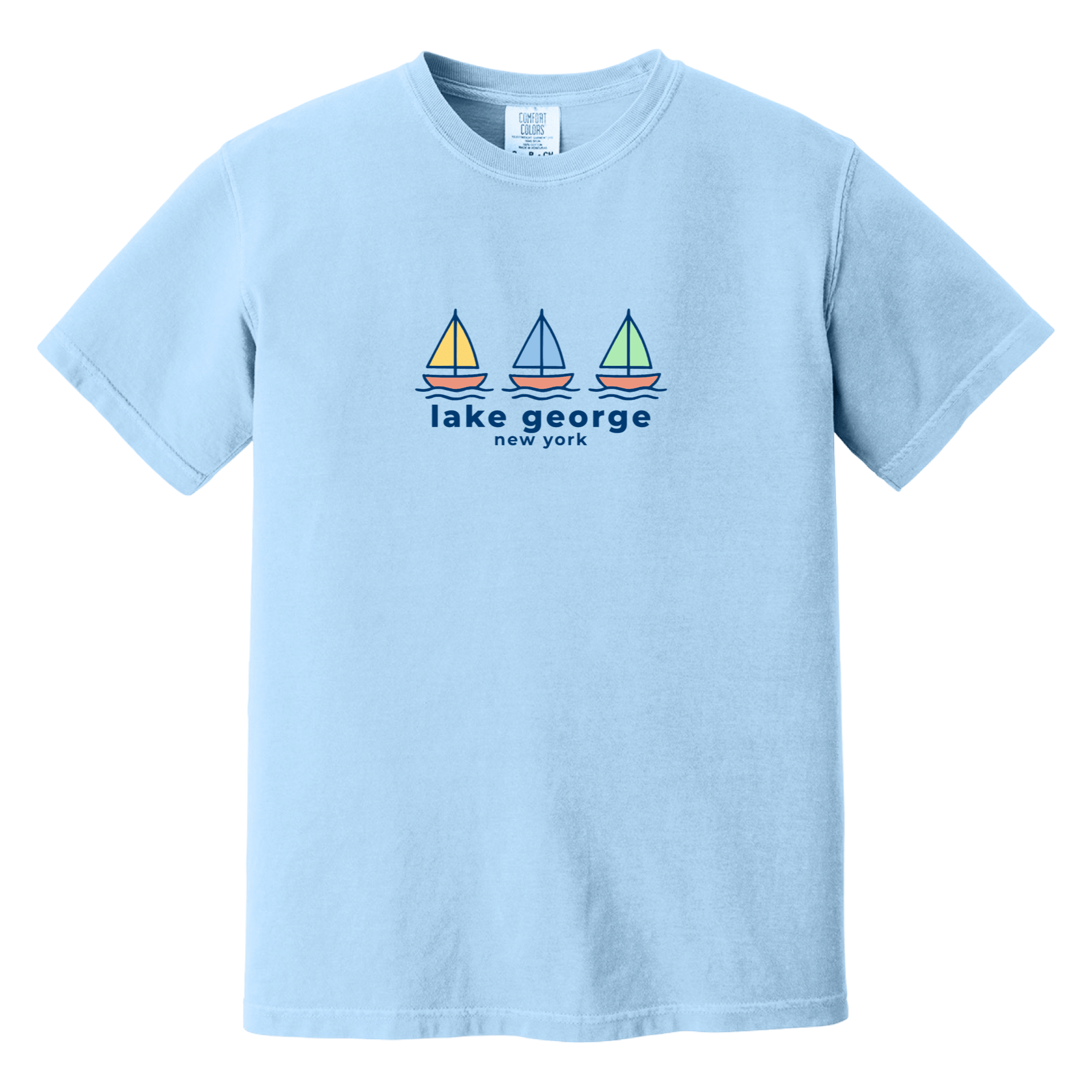 Cape Cod Clothing Company Lake George Summer Sails Comfort Colors T-Shirt