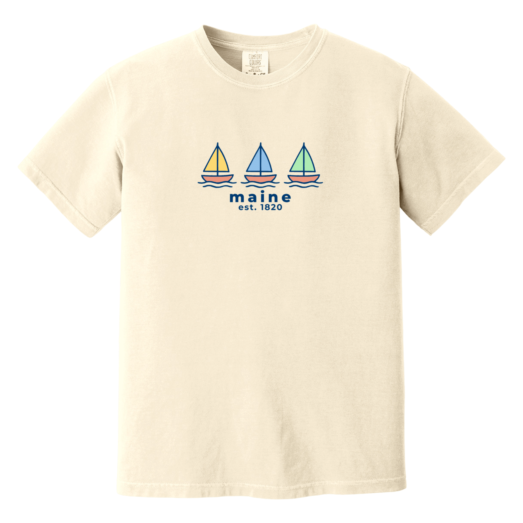 Cape Cod Clothing Company Maine Summer Sails Comfort Colors T-Shirt