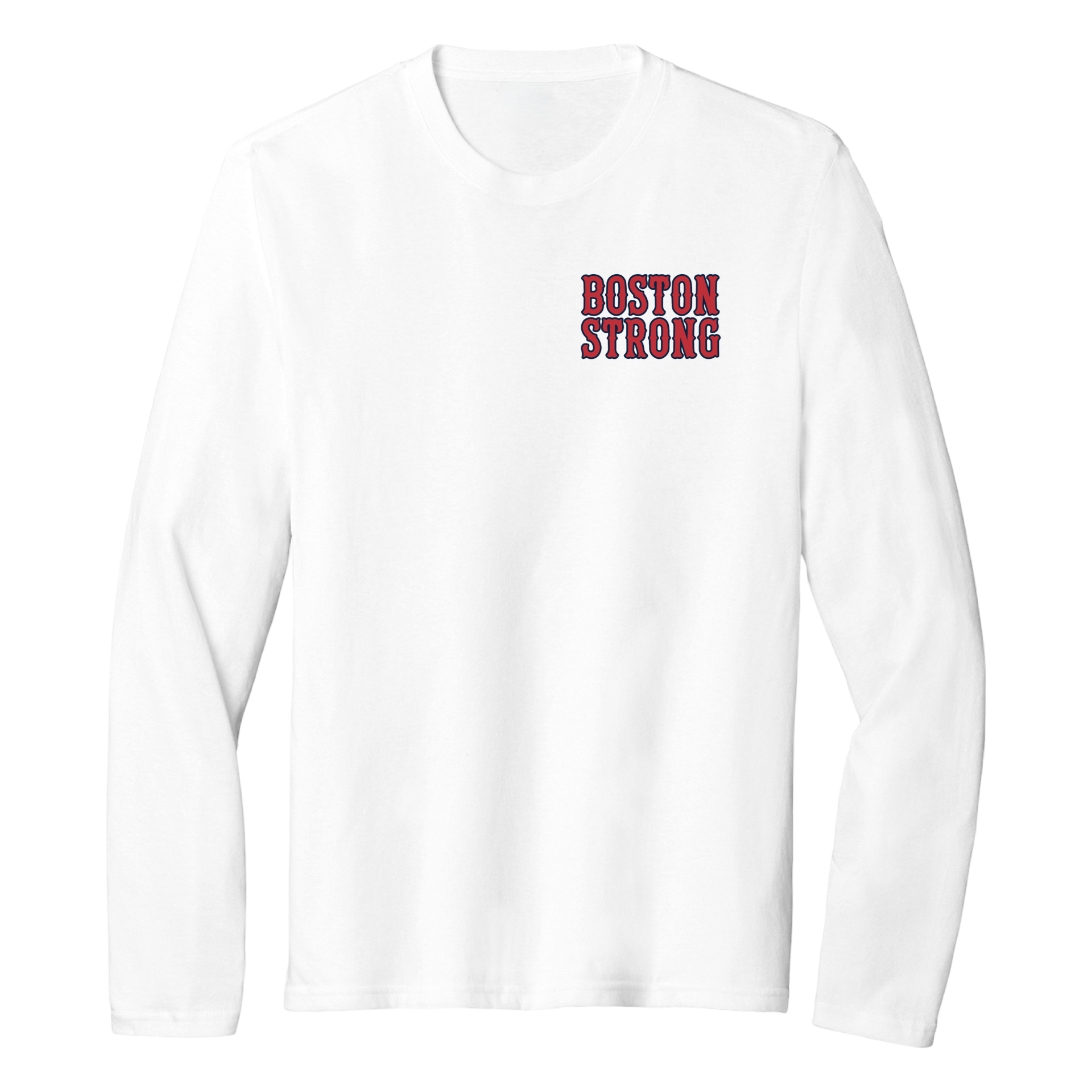 Boston Strong Essential Long Sleeve Tee, white