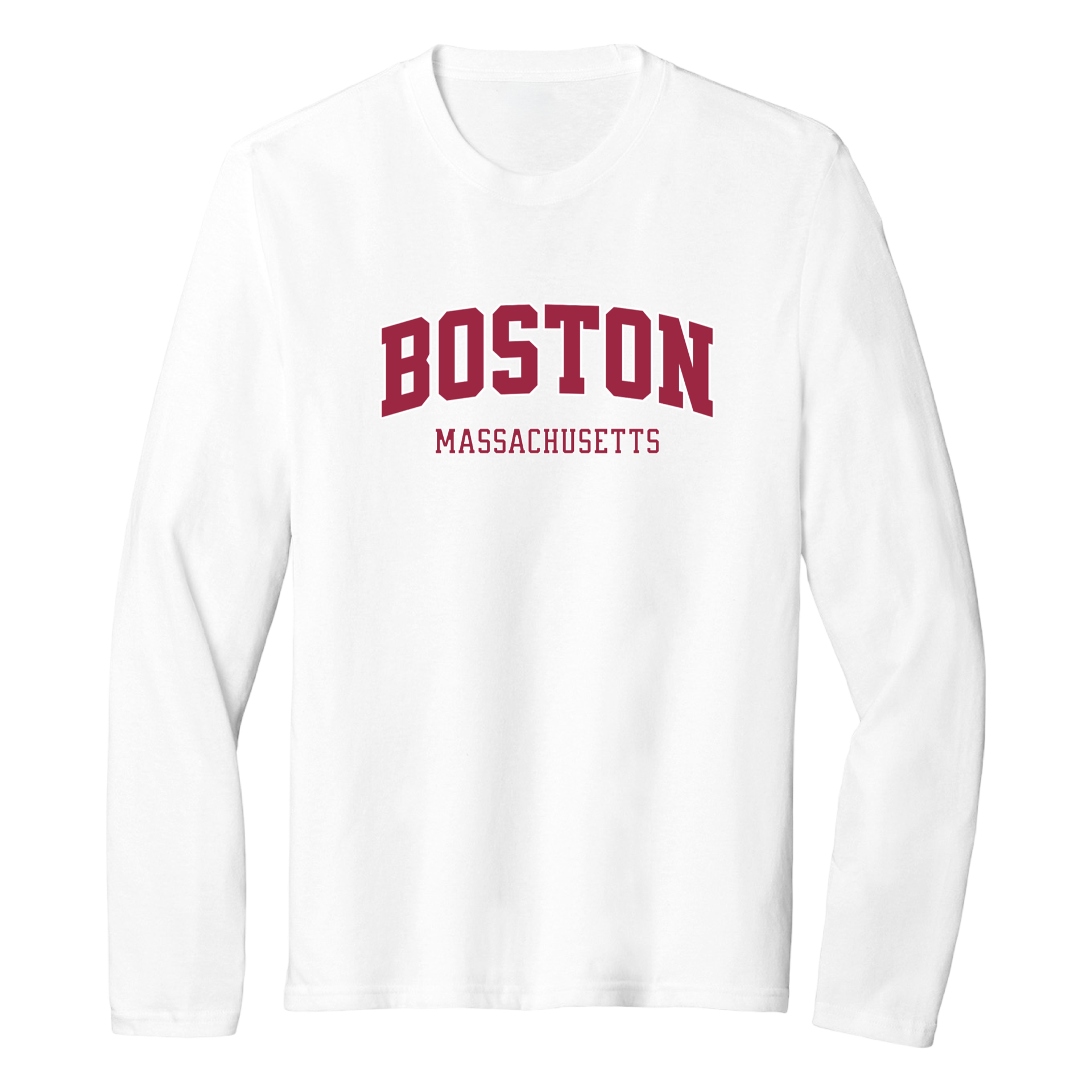 Boston Collegiate Essential Long Sleeve Tee, white