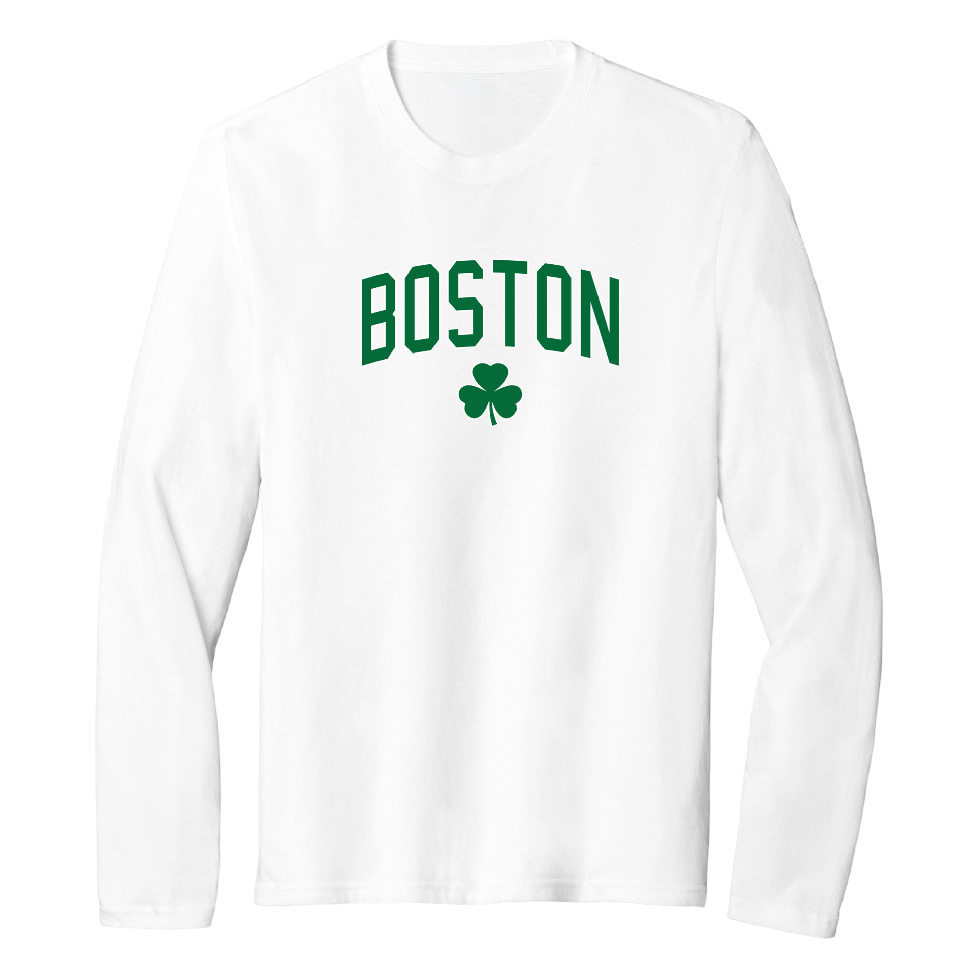 Boston Basketball Essential Long Sleeve Tee, white