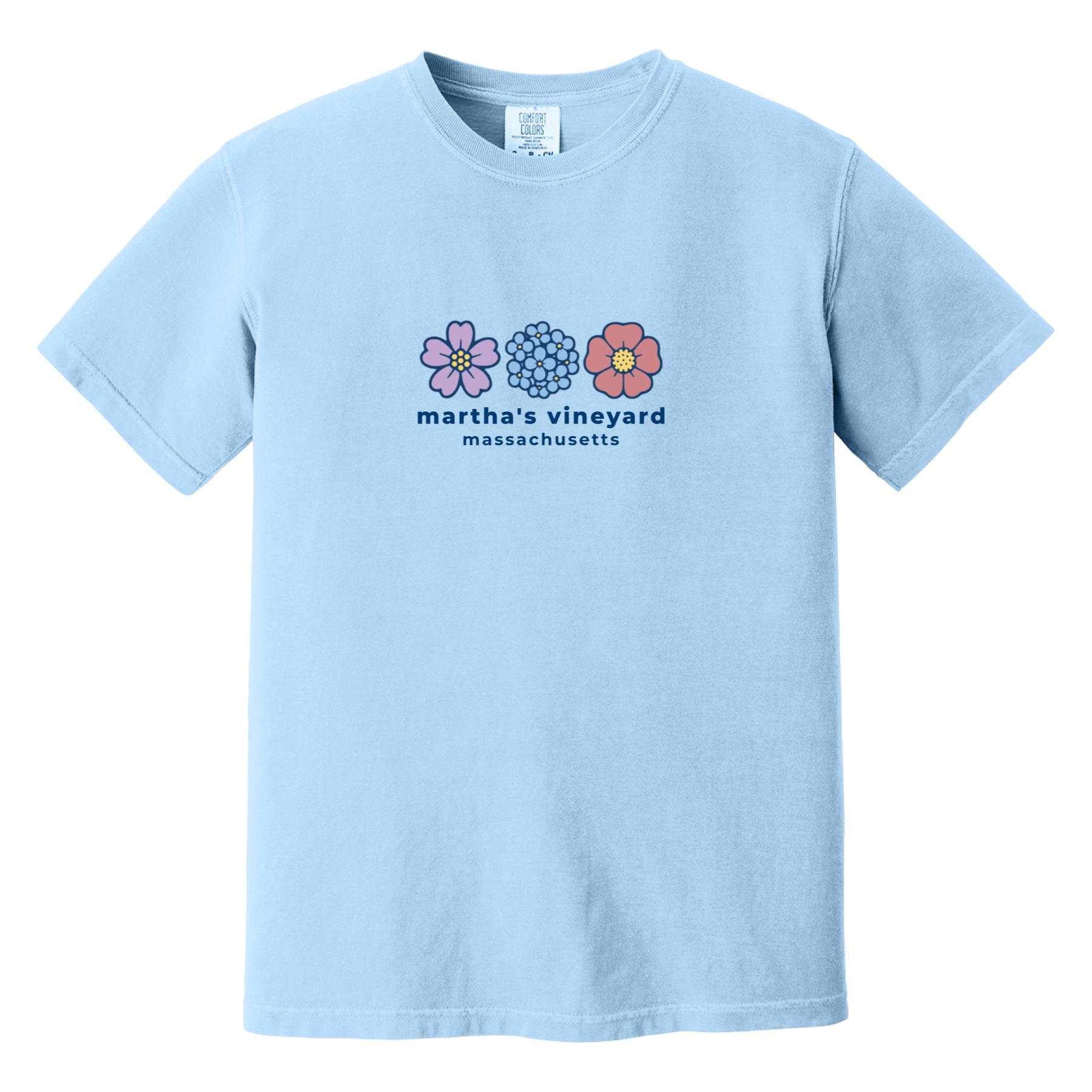 Cape Cod Clothing Company Martha's Vineyard Summer Bloom Comfort Colors T-Shirt