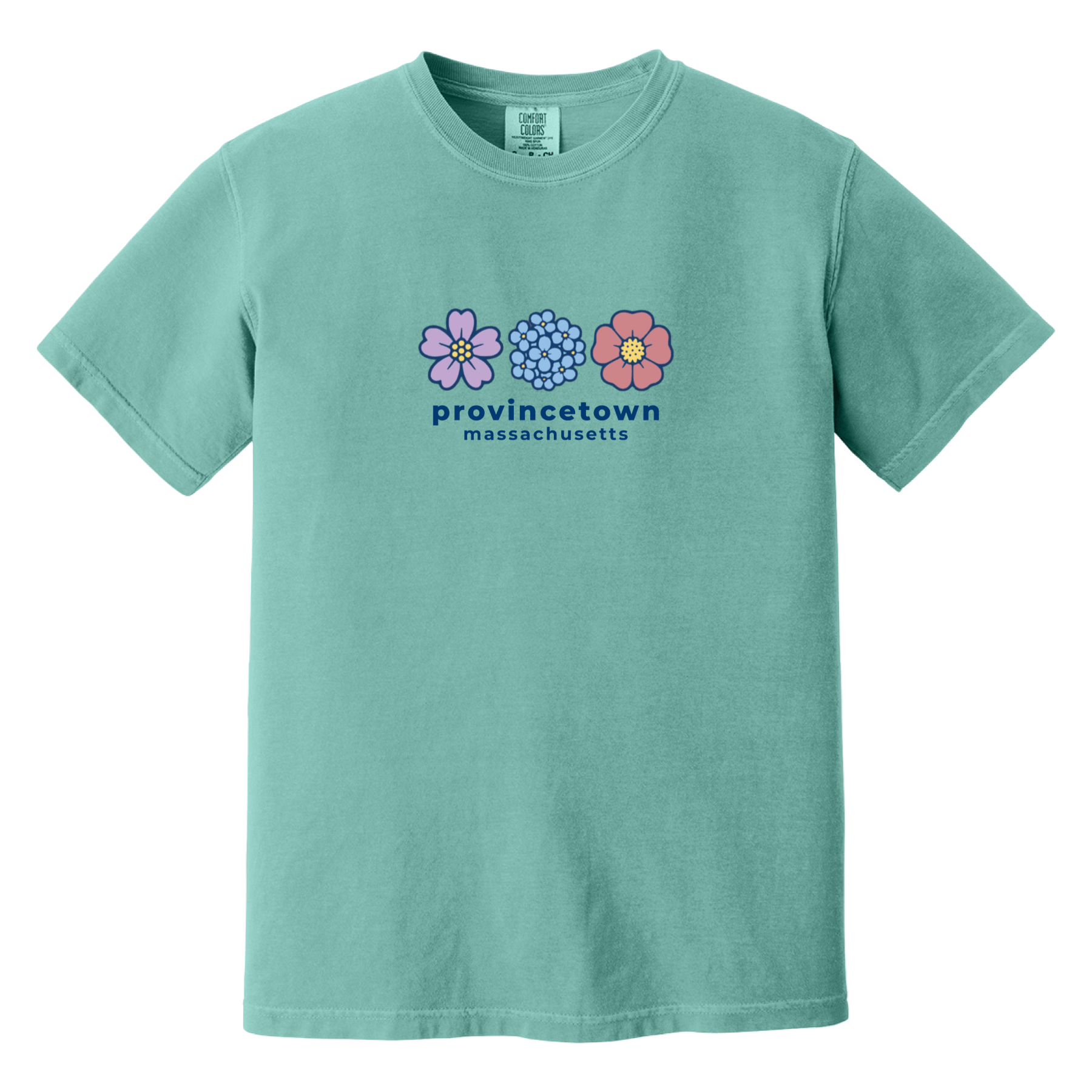 Cape Cod Clothing Company Provincetown Summer Bloom Comfort Colors T-Shirt