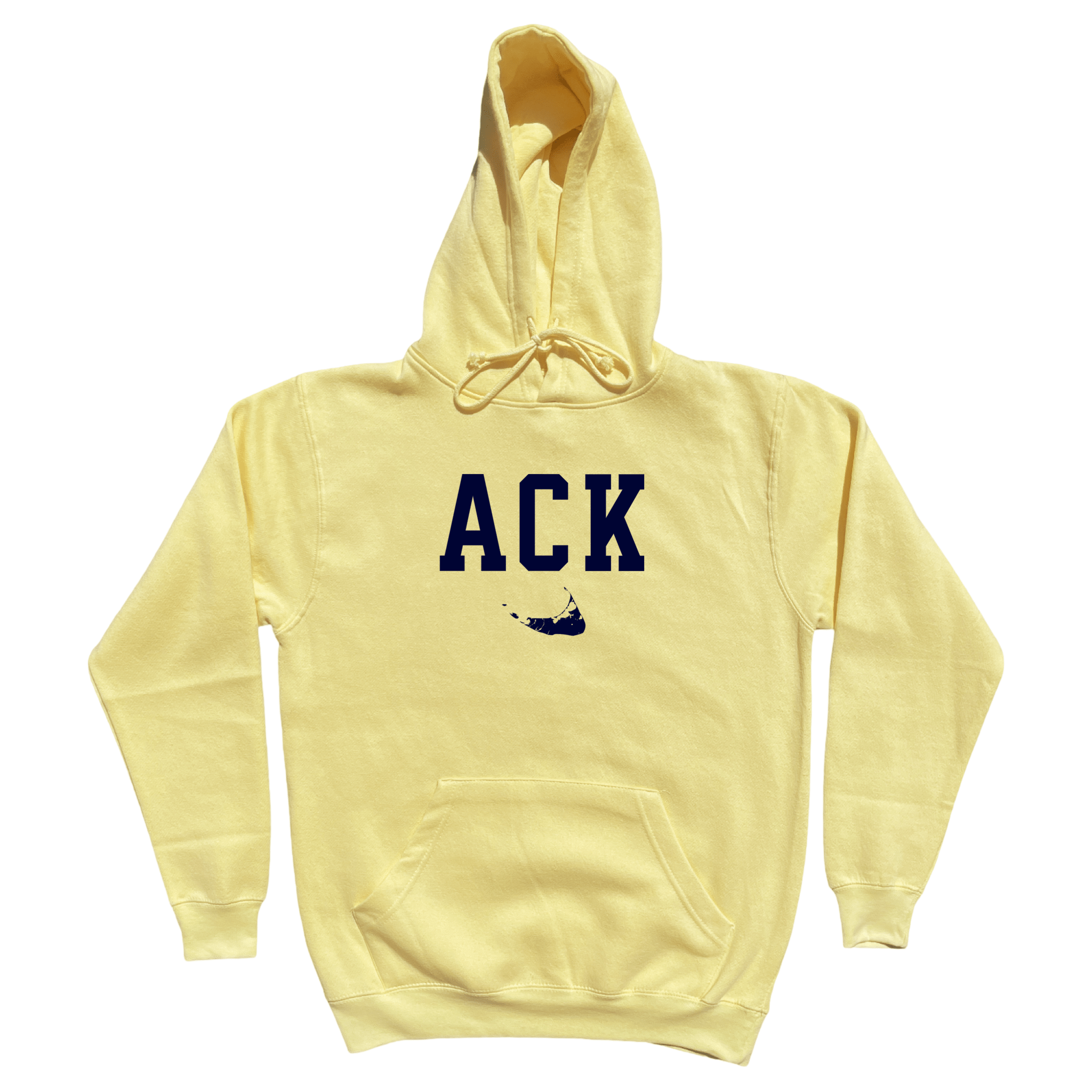 Nantucket ACK Soft Fleece Hoodie, yellow