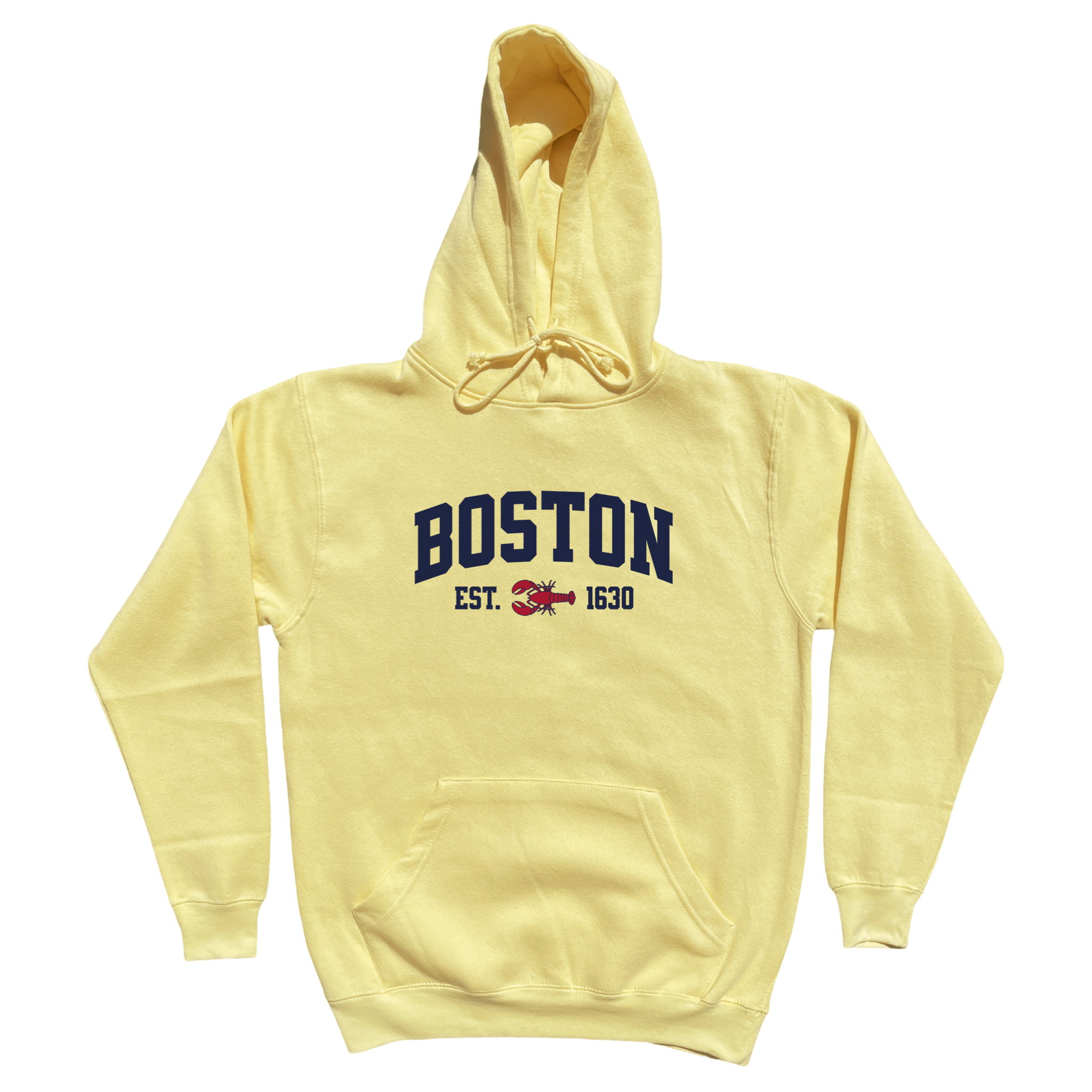 Boston Lobster Soft Fleece Hoodie, yellow