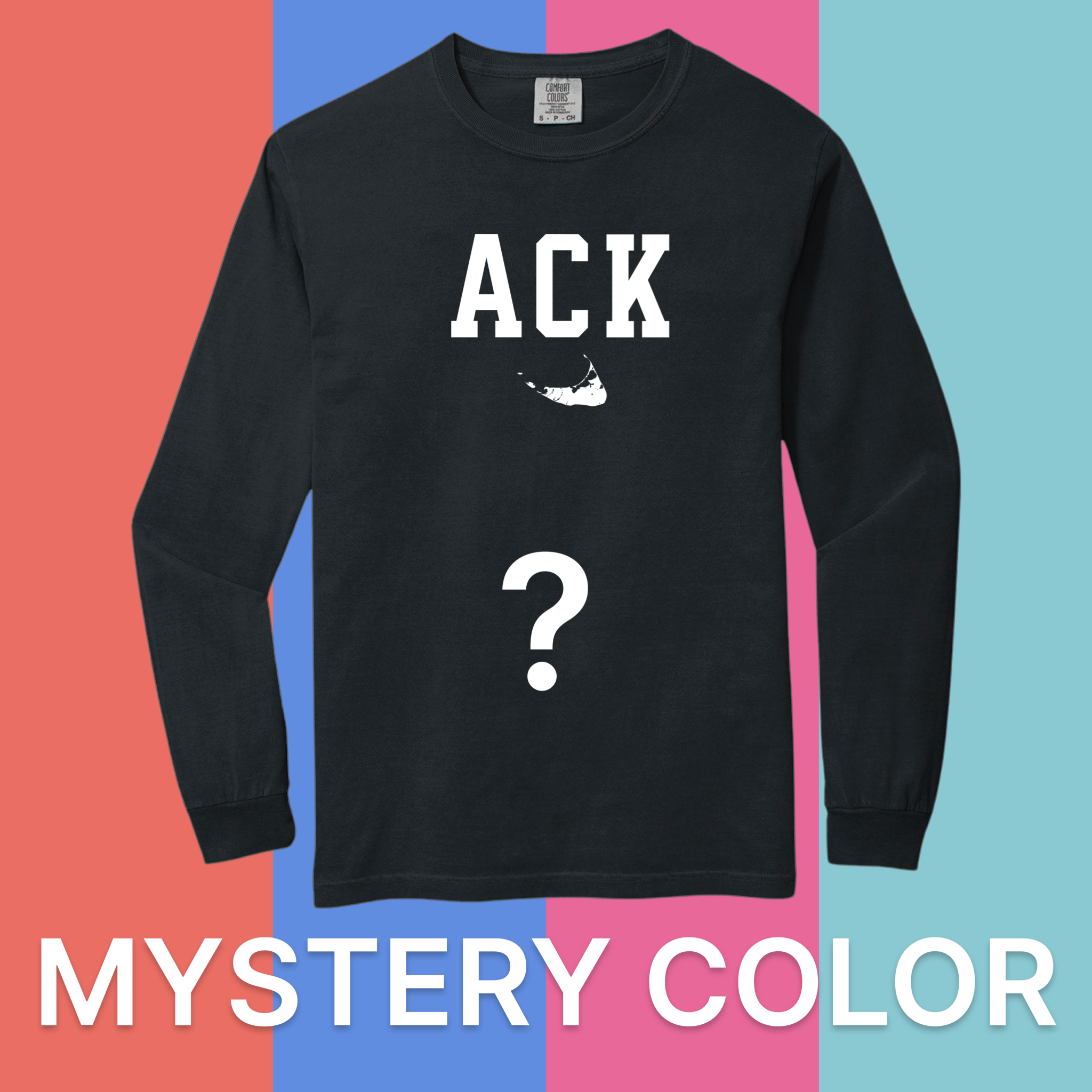 Nantucket ACK Comfort Colors Long Sleeve Tee - Mystery Color