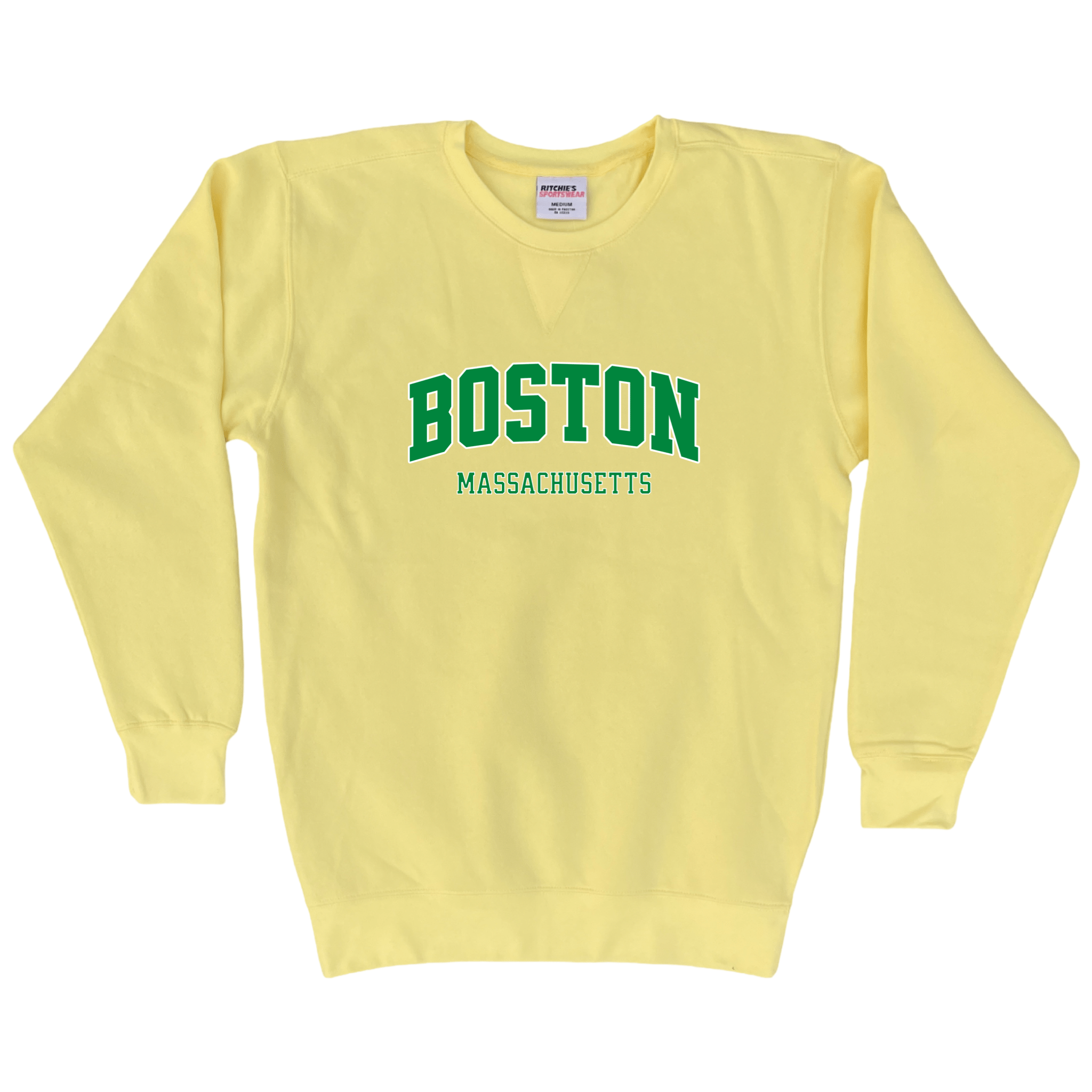 Boston Original Fleece Crewneck Sweatshirt, yellow