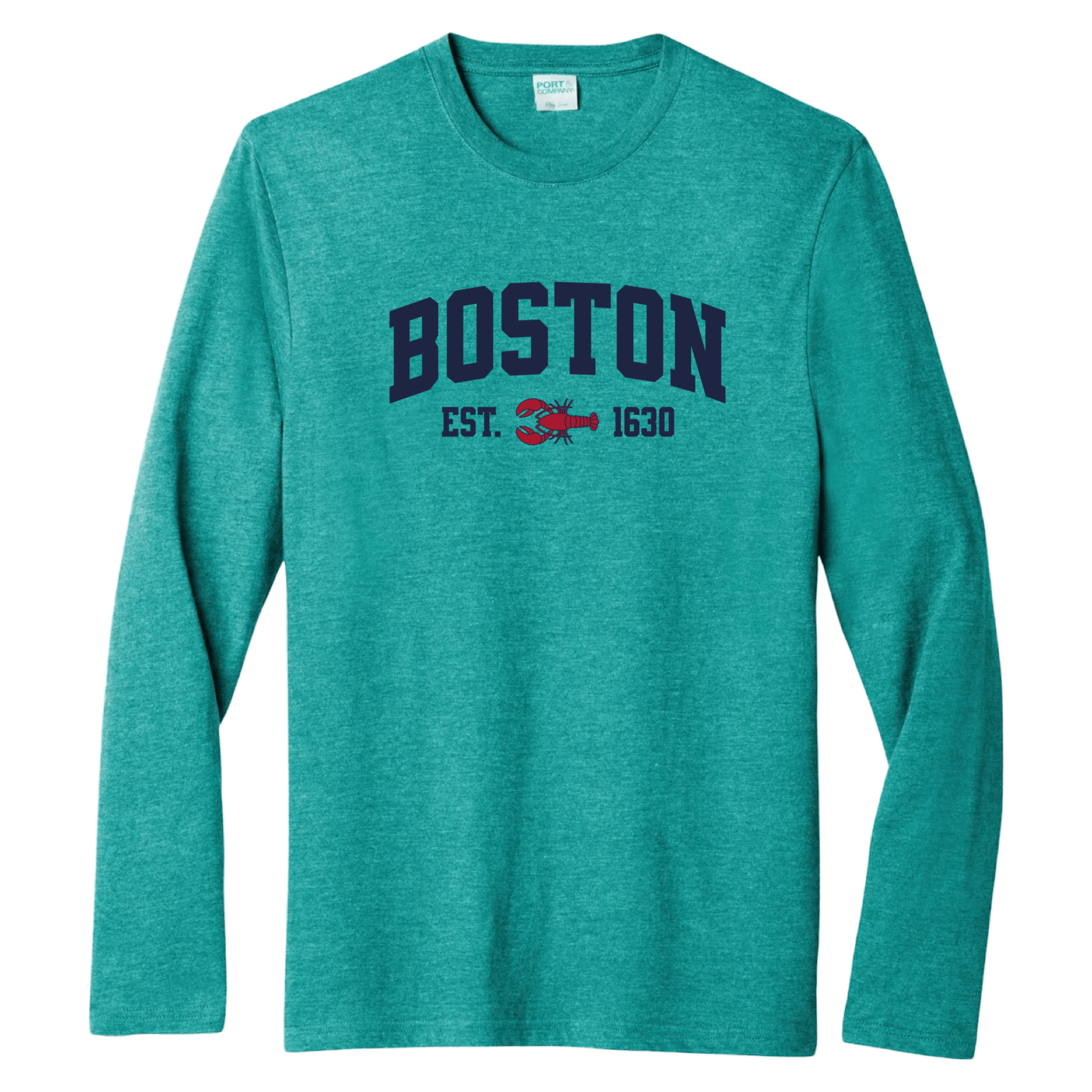 Boston Lobster Essential Long Sleeve Tee, jade