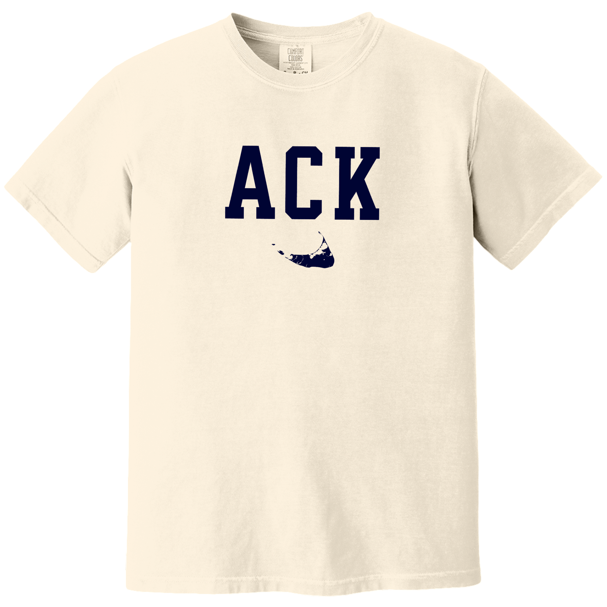 Nantucket ACK Comfort Colors T-Shirt, ivory