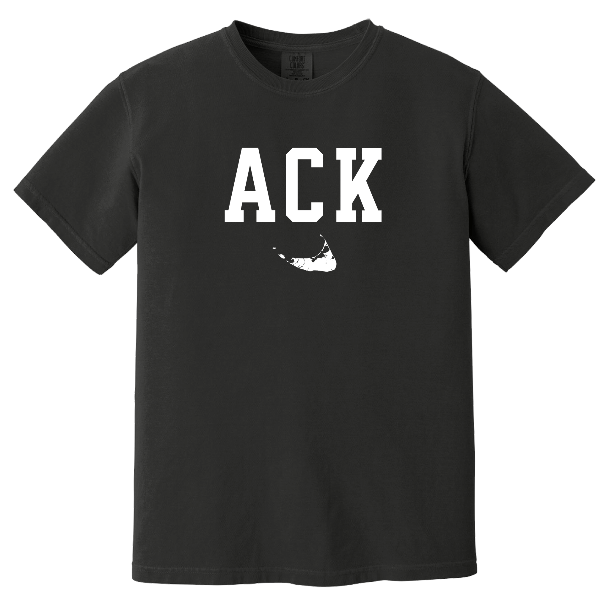 Nantucket ACK Comfort Colors T-Shirt, black