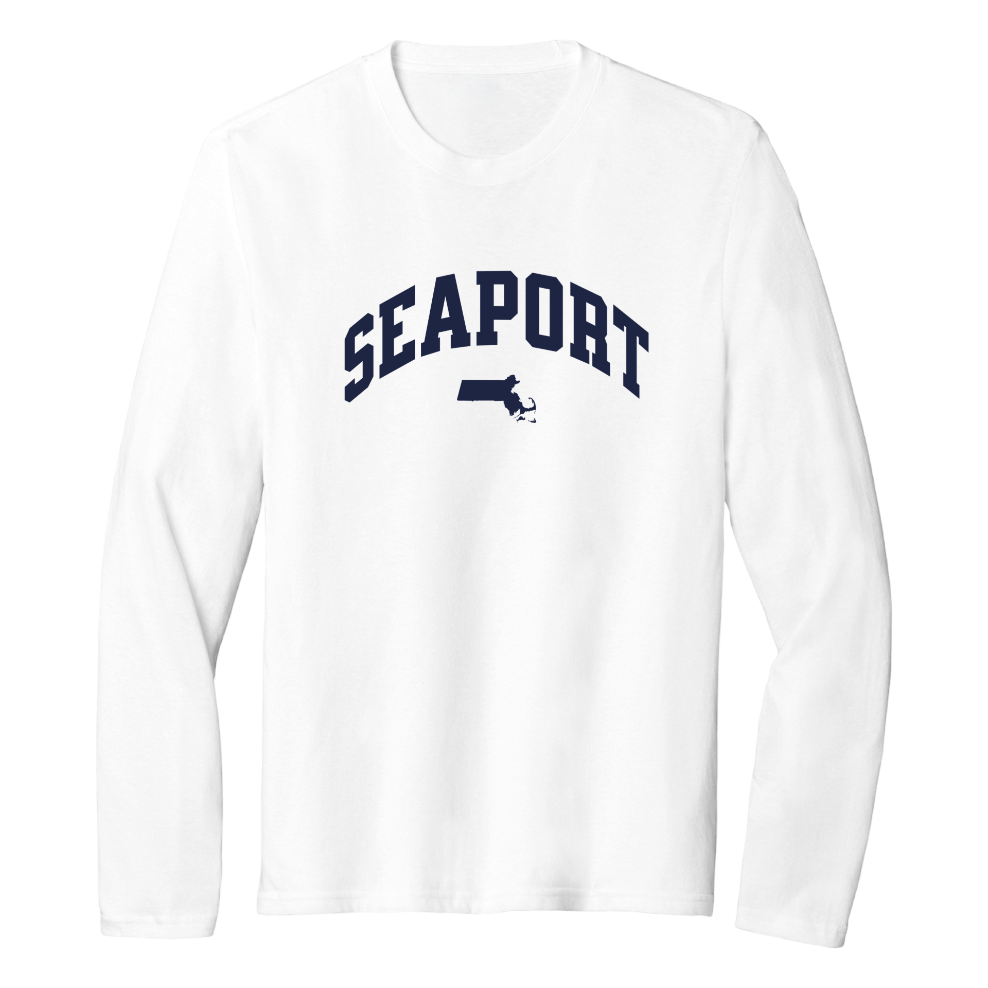 Boston Seaport Essential Long Sleeve Tee, white