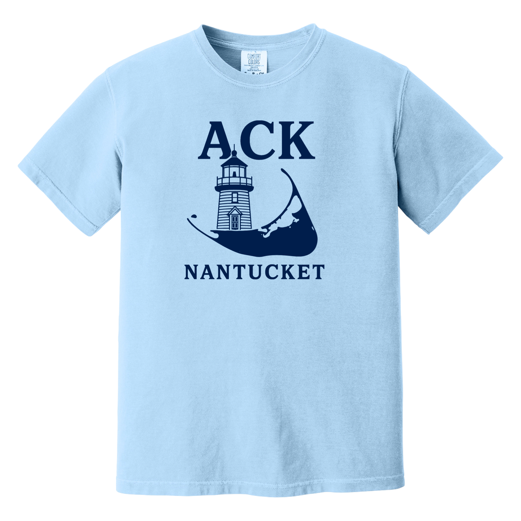 Nantucket ACK Lighthouse Comfort Colors T-Shirt