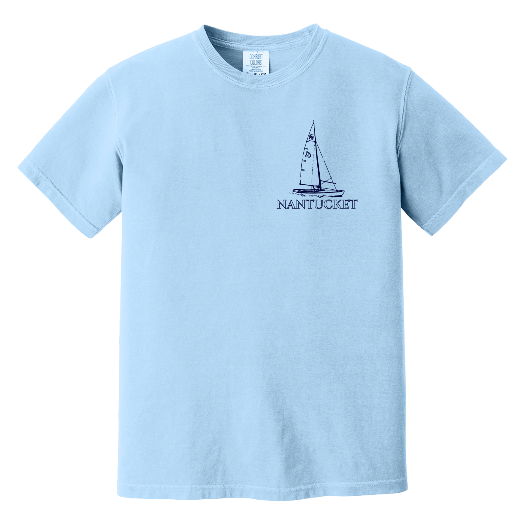 Nantucket Sailboat Comfort Colors T-Shirt