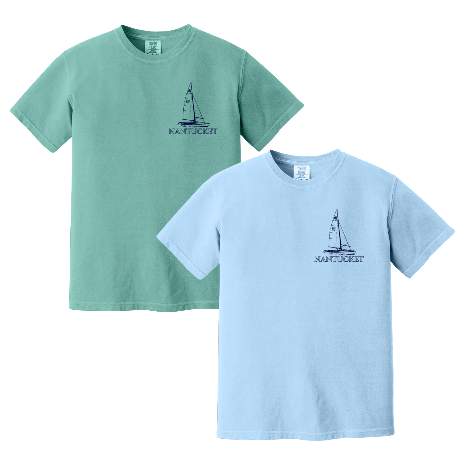 Nantucket Sailboat Comfort Colors T-Shirt