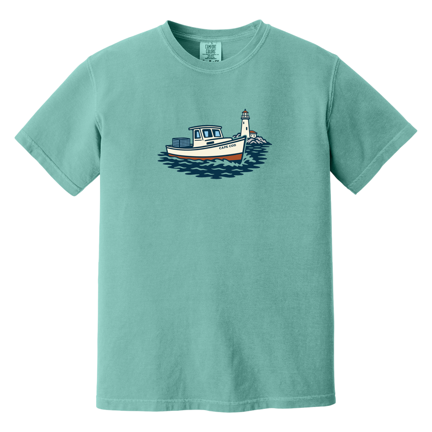 Cape Cod Lobster Boat Comfort Colors T-Shirt