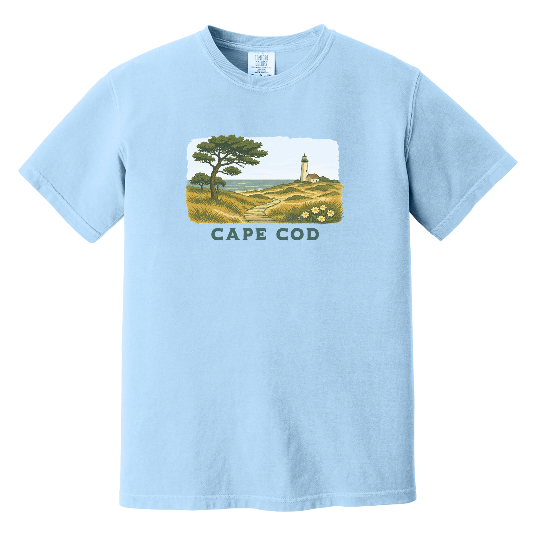 Cape Cod Serene Shoreline Comfort Colors T-Shirt