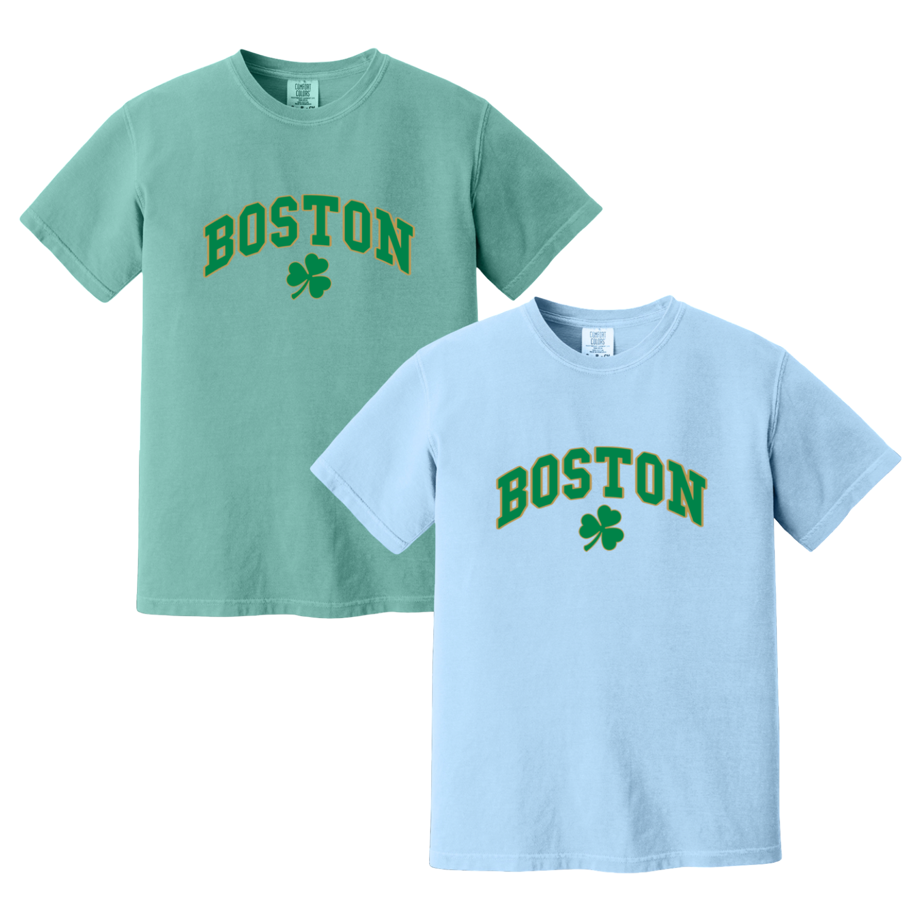 Boston Vintage Shamrock Comfort Colors T-Shirt