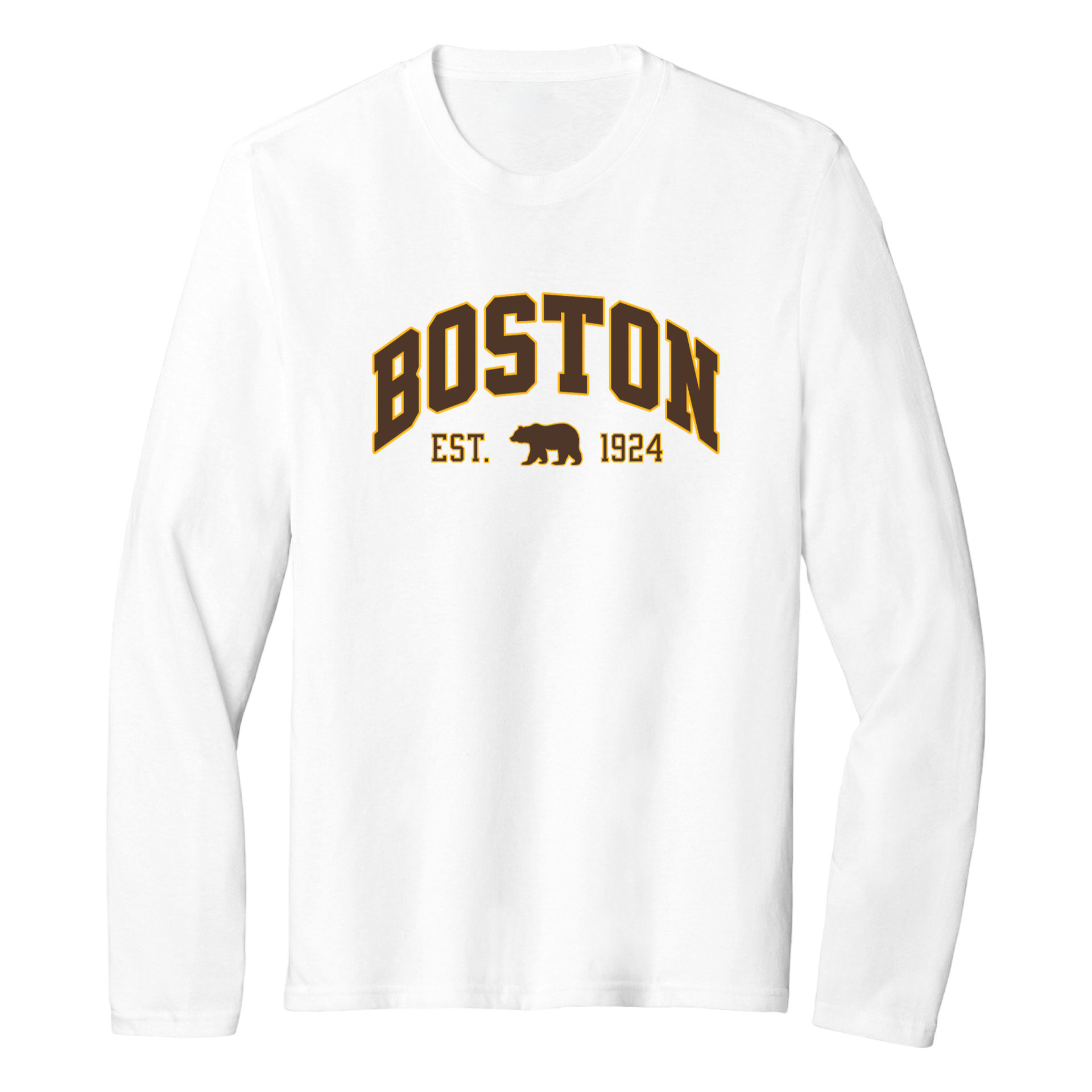 Boston Vintage Hockey Essential Long Sleeve Tee, white