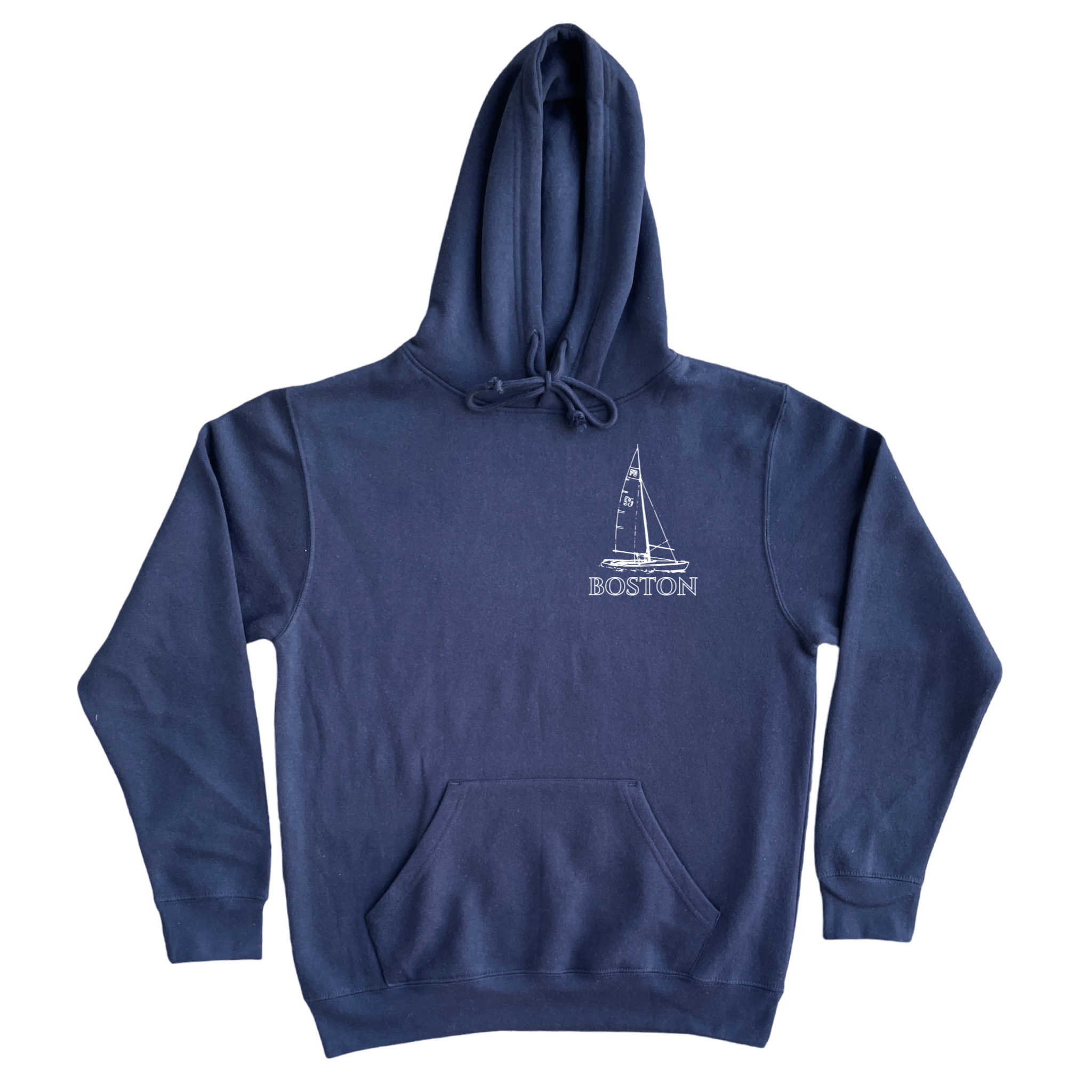 Boston Sailboat Soft Fleece Hoodie, navy