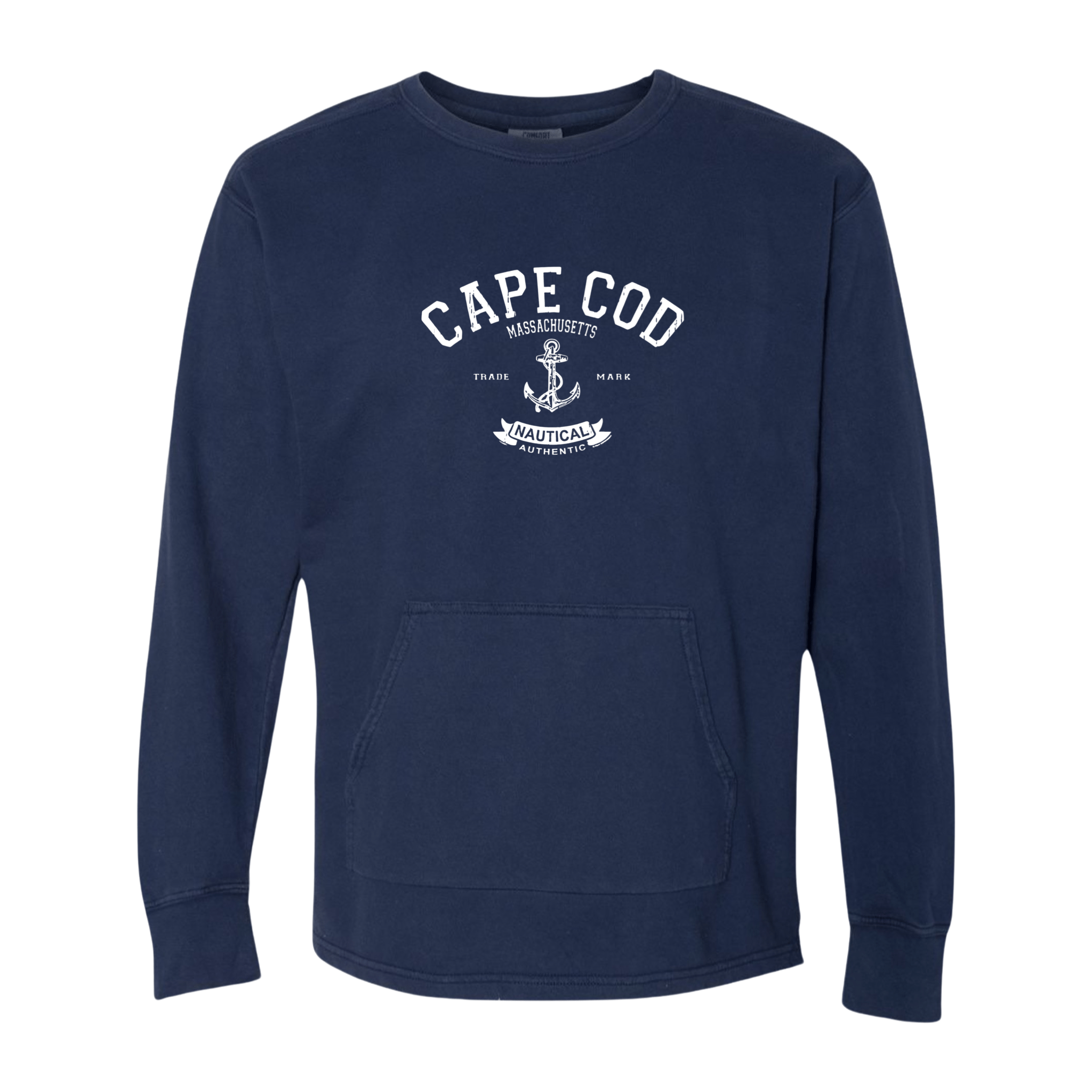 cape cod comfort colors french terry crewneck, anchor