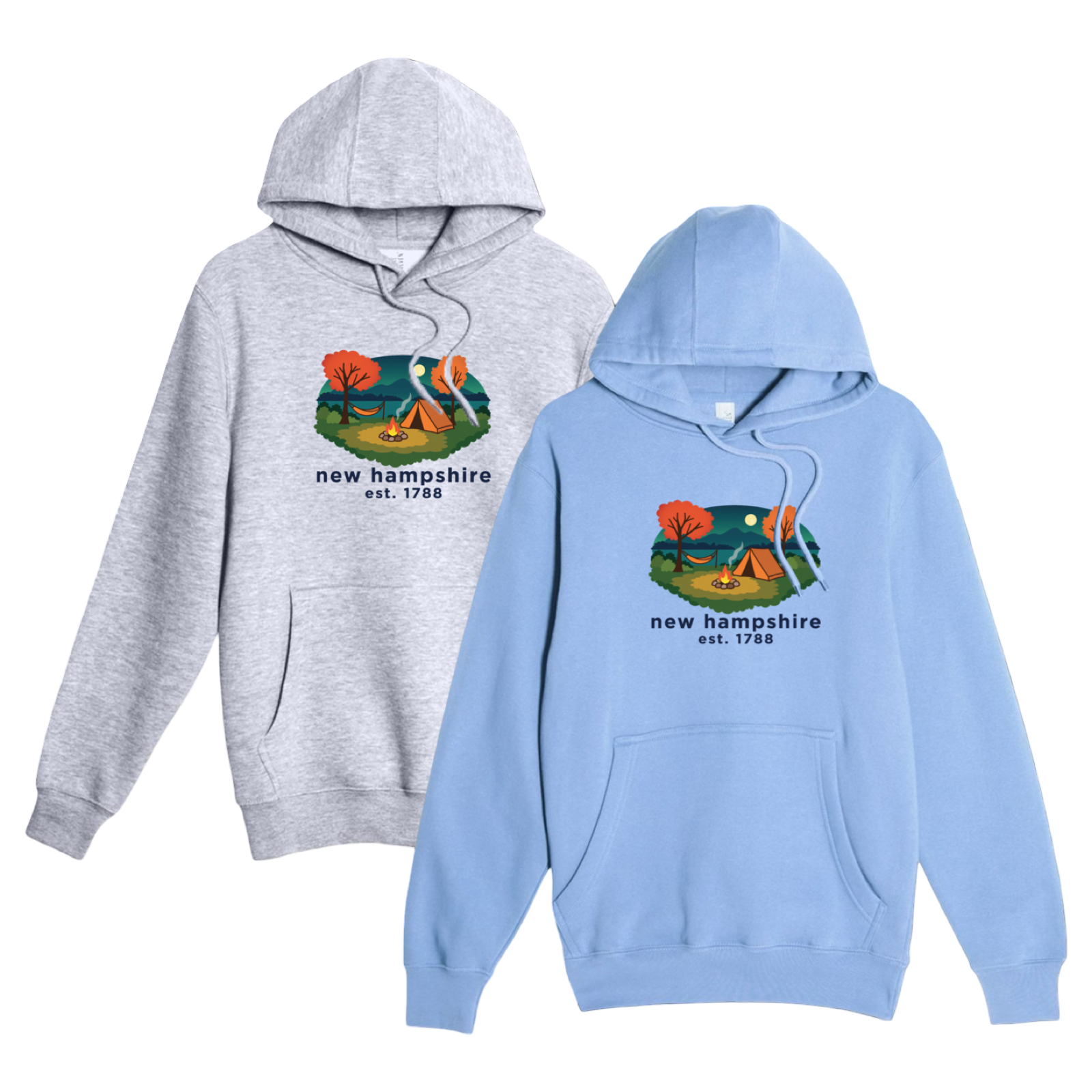 New Hampshire Campfire Comfort Fleece Hoodie