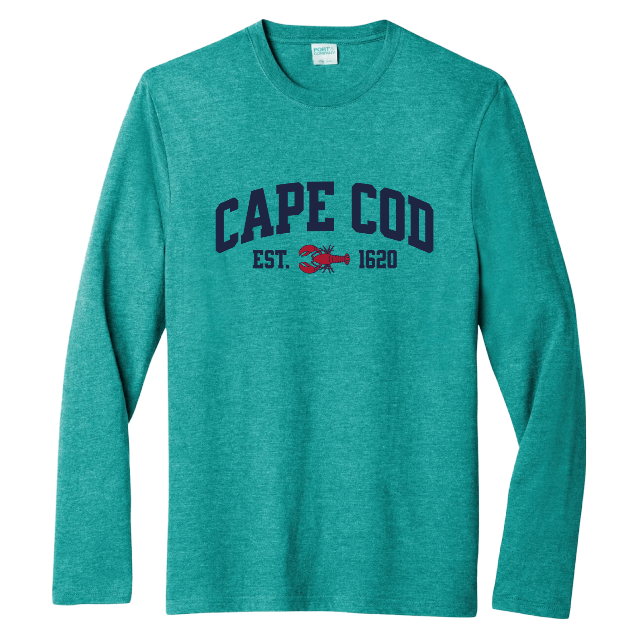 Cape Cod Lobster Essential Long Sleeve Tee, jade