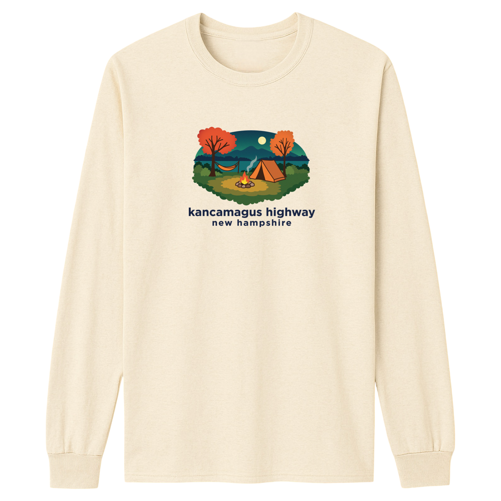 Kancamagus Highway Campfire Essential Long Sleeve Tee