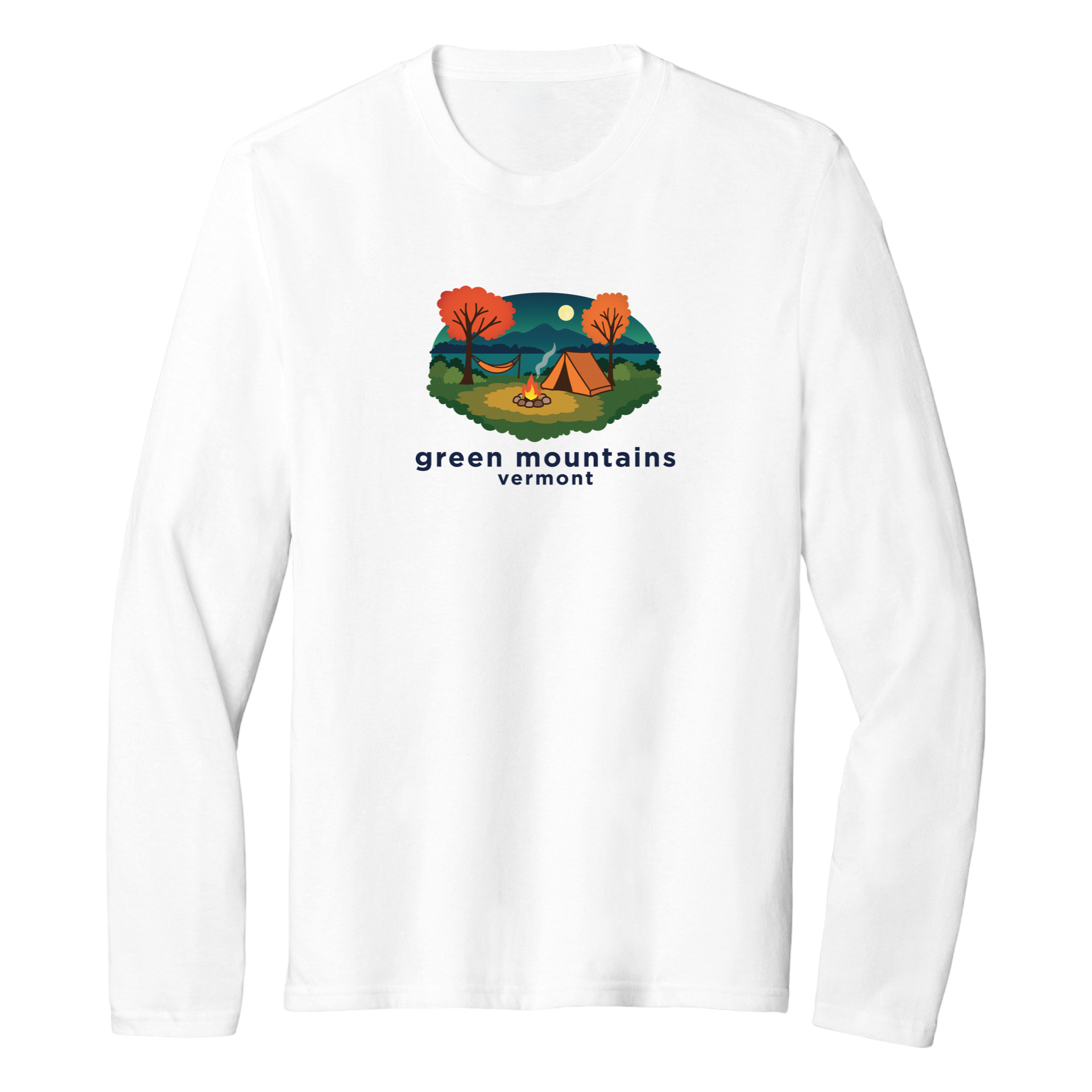 Green Mountains Campfire Essential Long Sleeve Tee