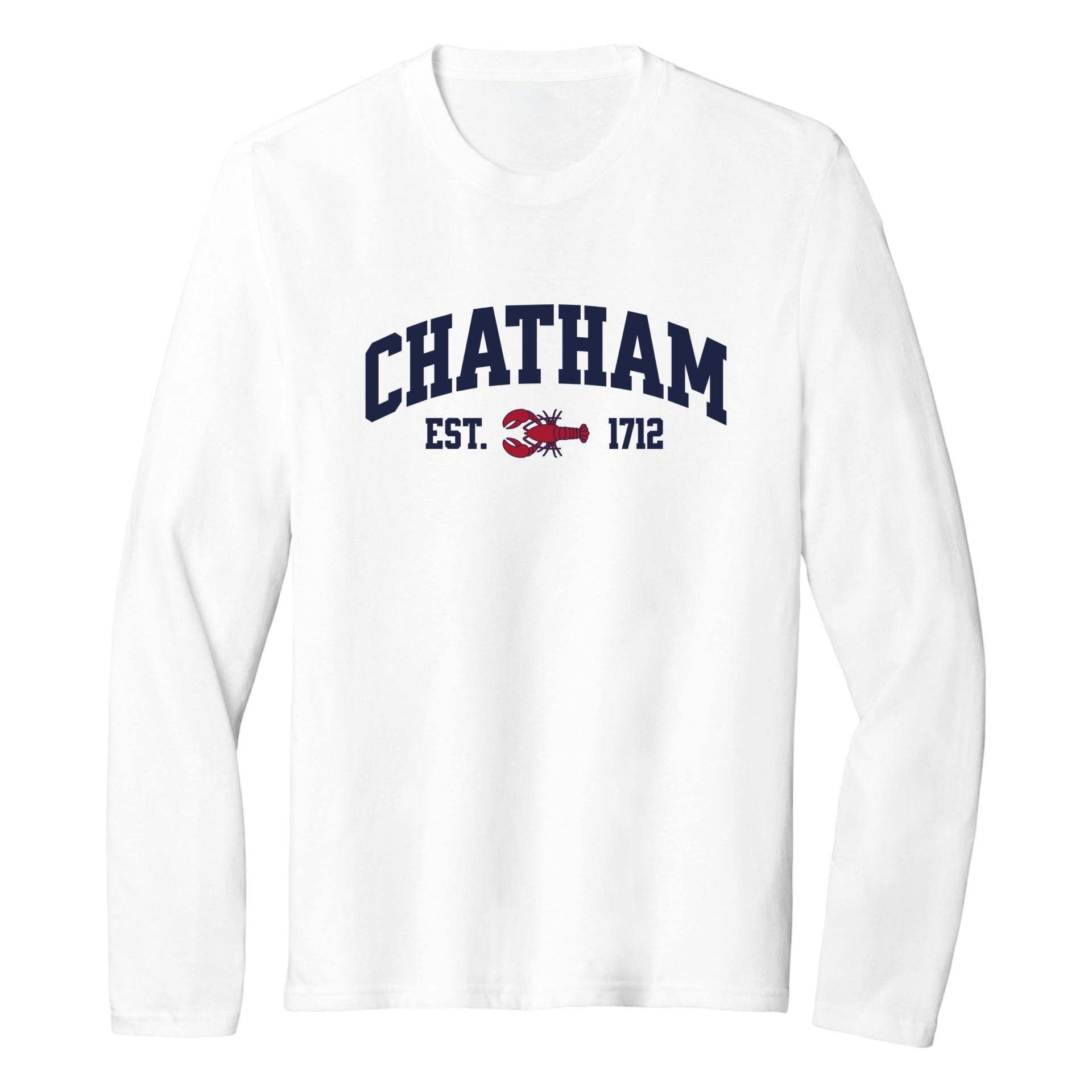 Chatham Lobster Essential Long Sleeve Tee, white