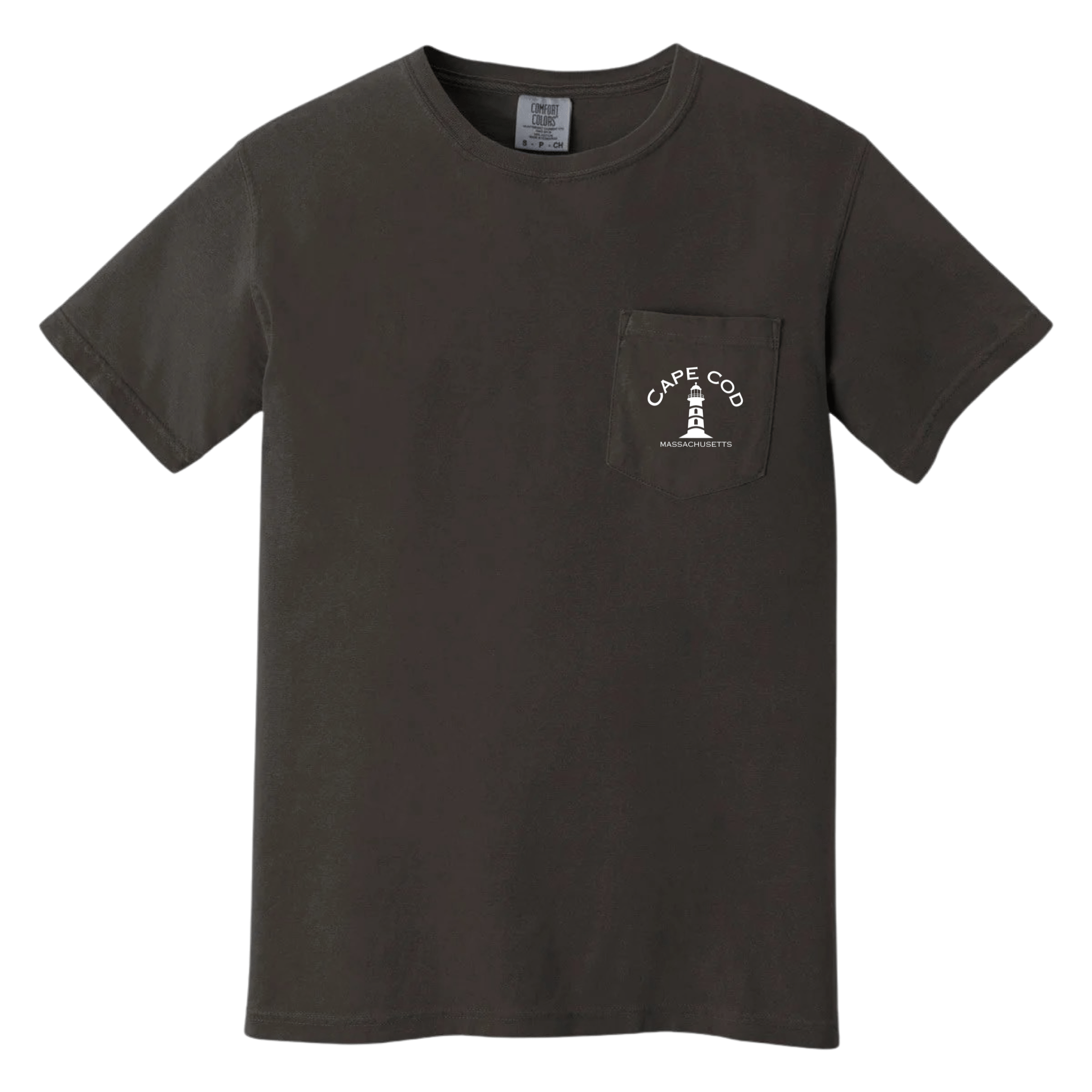 Cape cod lighthouse comfort colors pocket tee