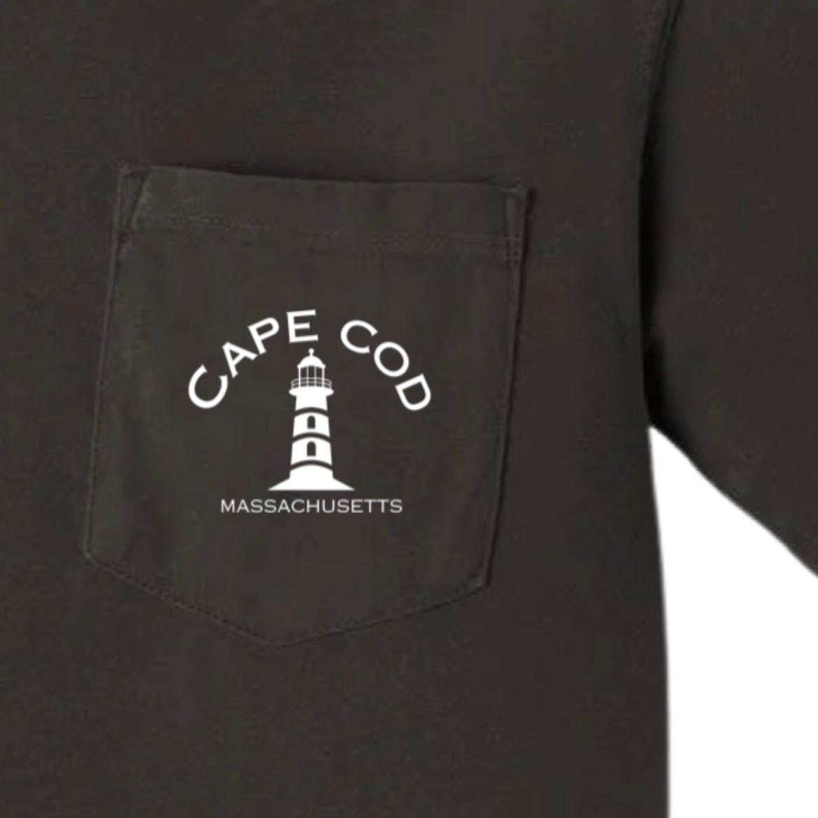 Cape cod lighthouse comfort colors pocket tee