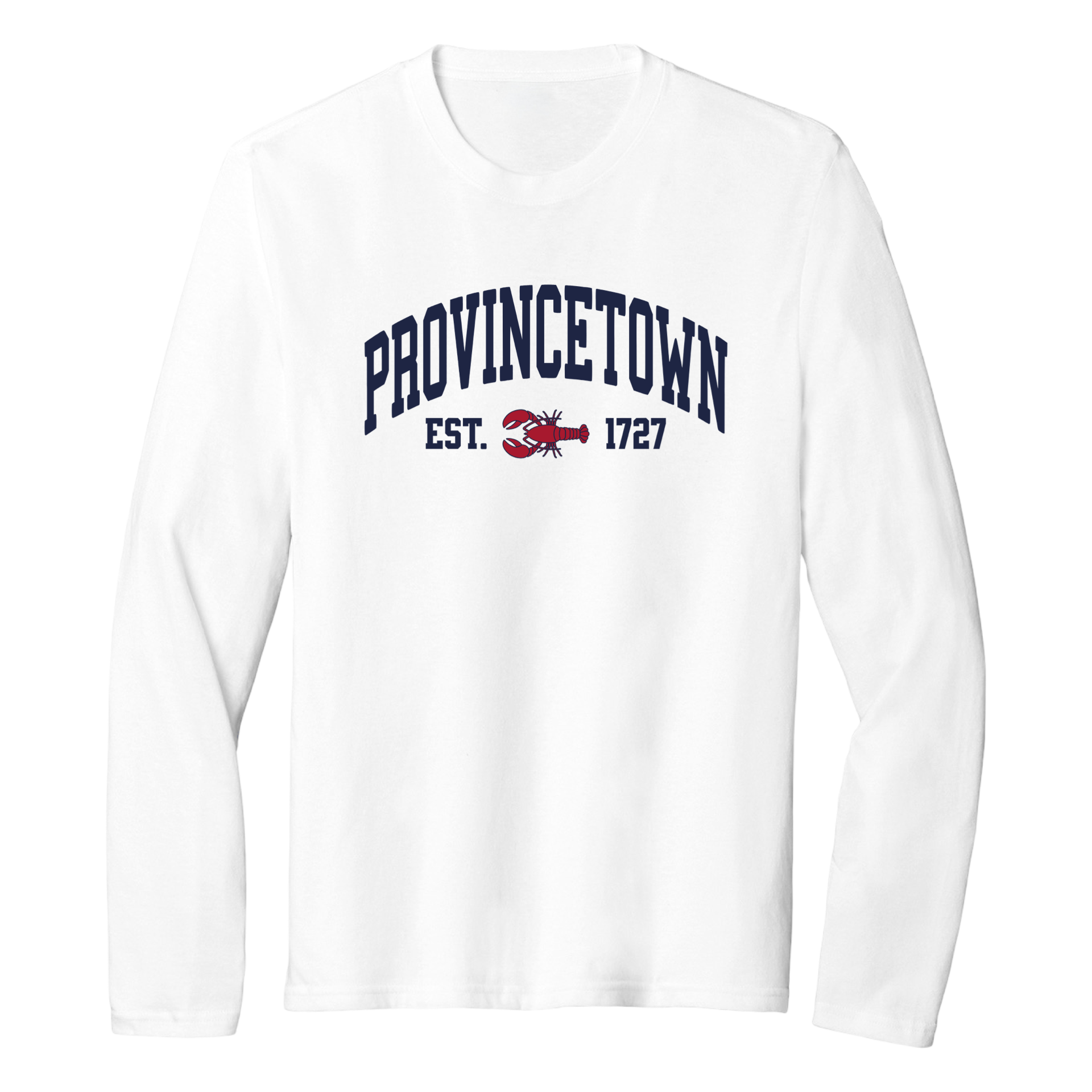 Provincetown Lobster Essential Long Sleeve Tee, white