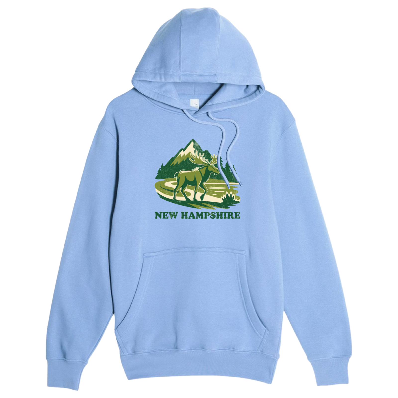 New Hampshire Mountain Moose Comfort Fleece Hoodie