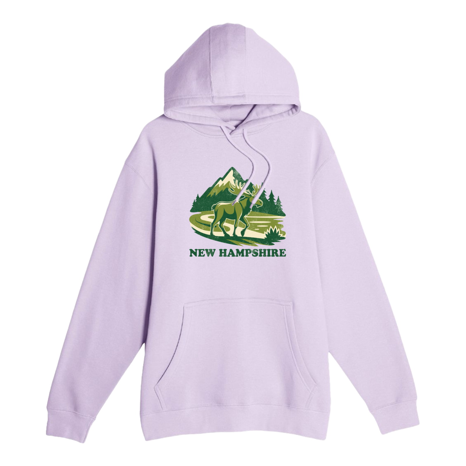 New Hampshire Mountain Moose Comfort Fleece Hoodie