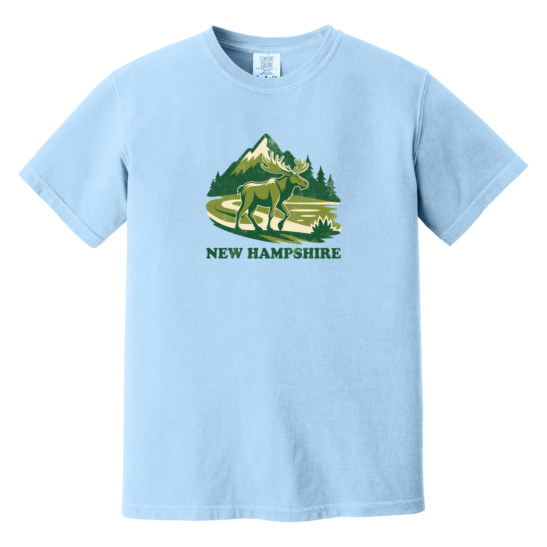 New Hampshire Mountain Moose Comfort Colors T-Shirt