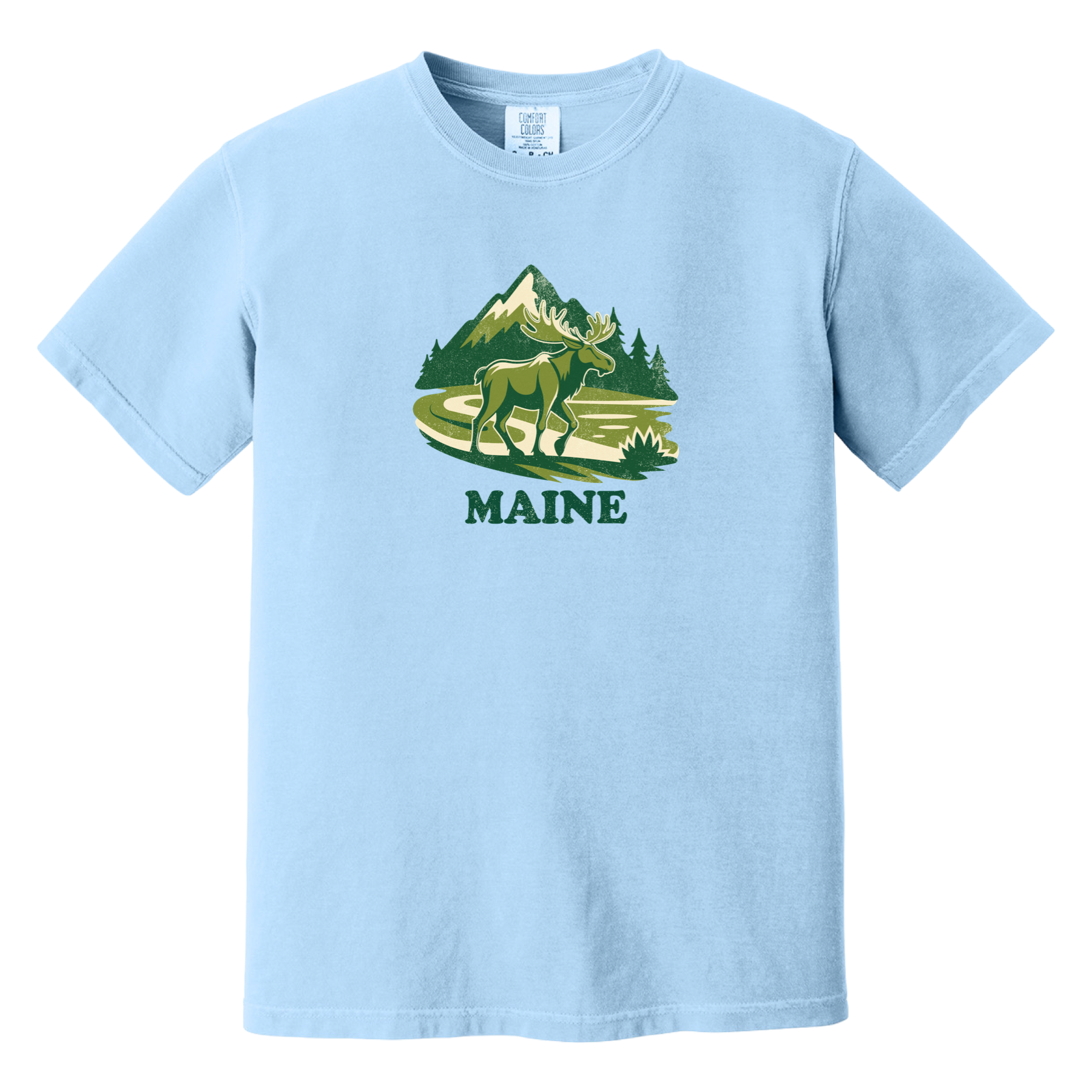 Maine Mountain Moose Comfort Colors T-Shirt