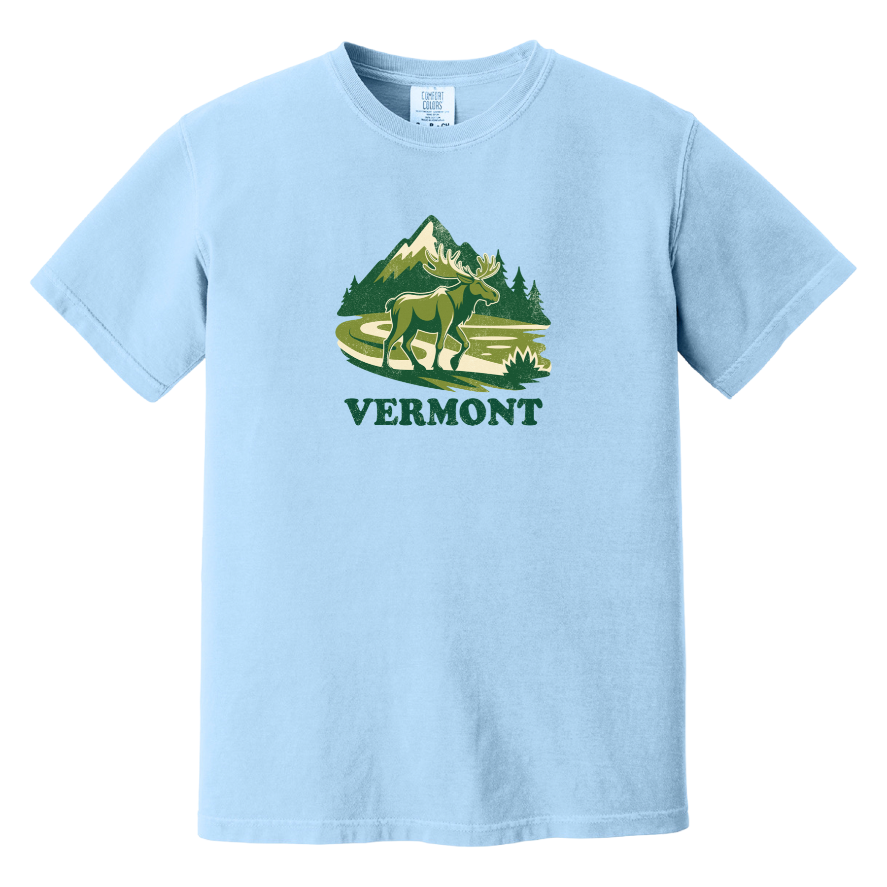Vermont Mountain Moose Comfort Colors T-Shirt