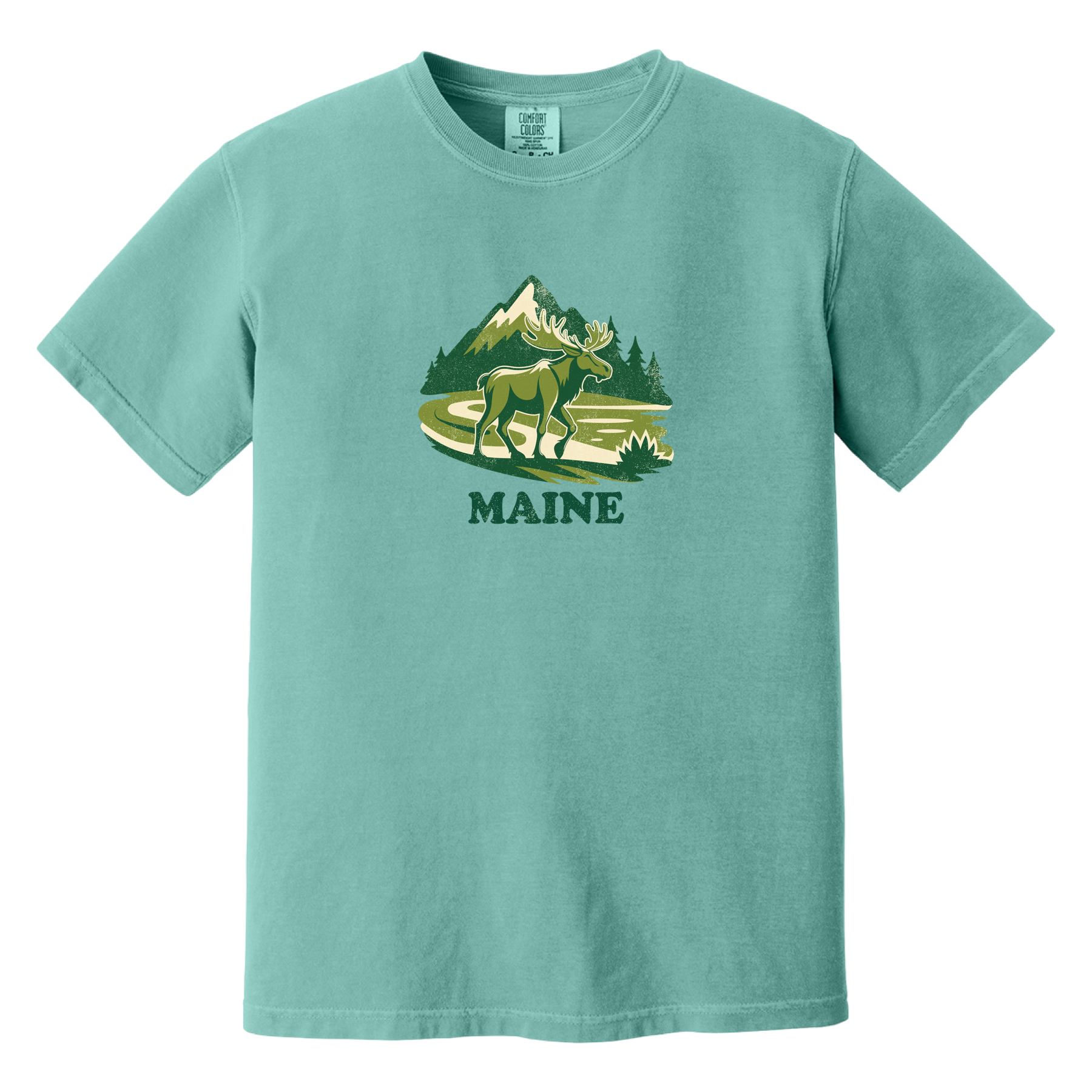 Maine Mountain Moose Comfort Colors T-Shirt