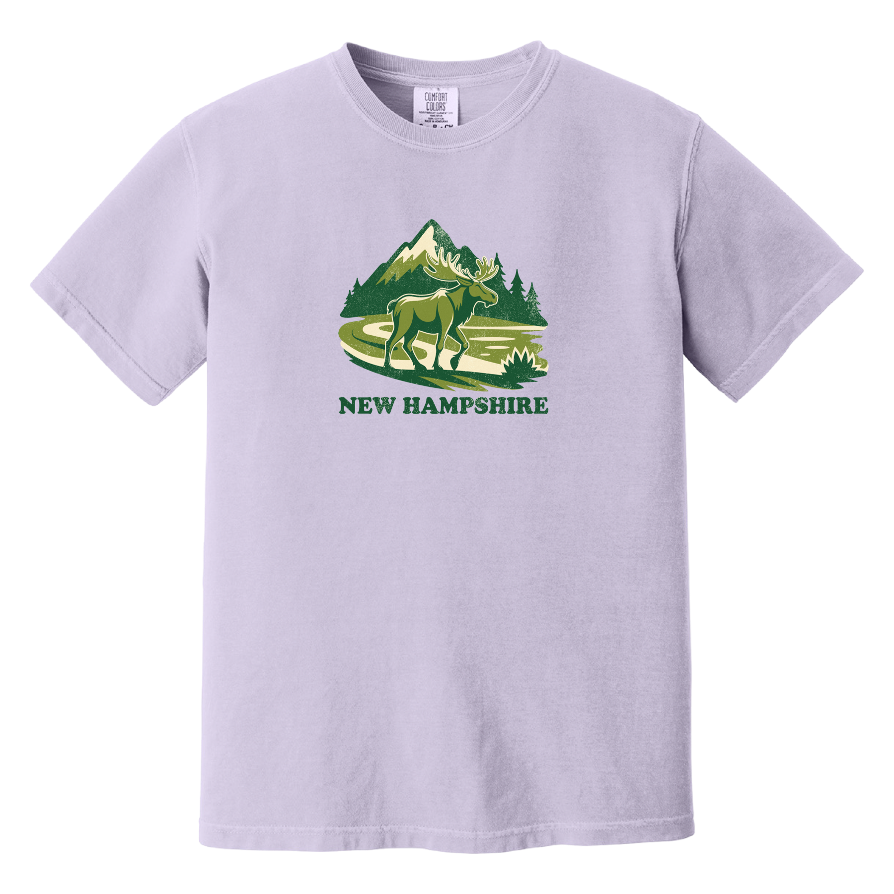 New Hampshire Mountain Moose Comfort Colors T-Shirt