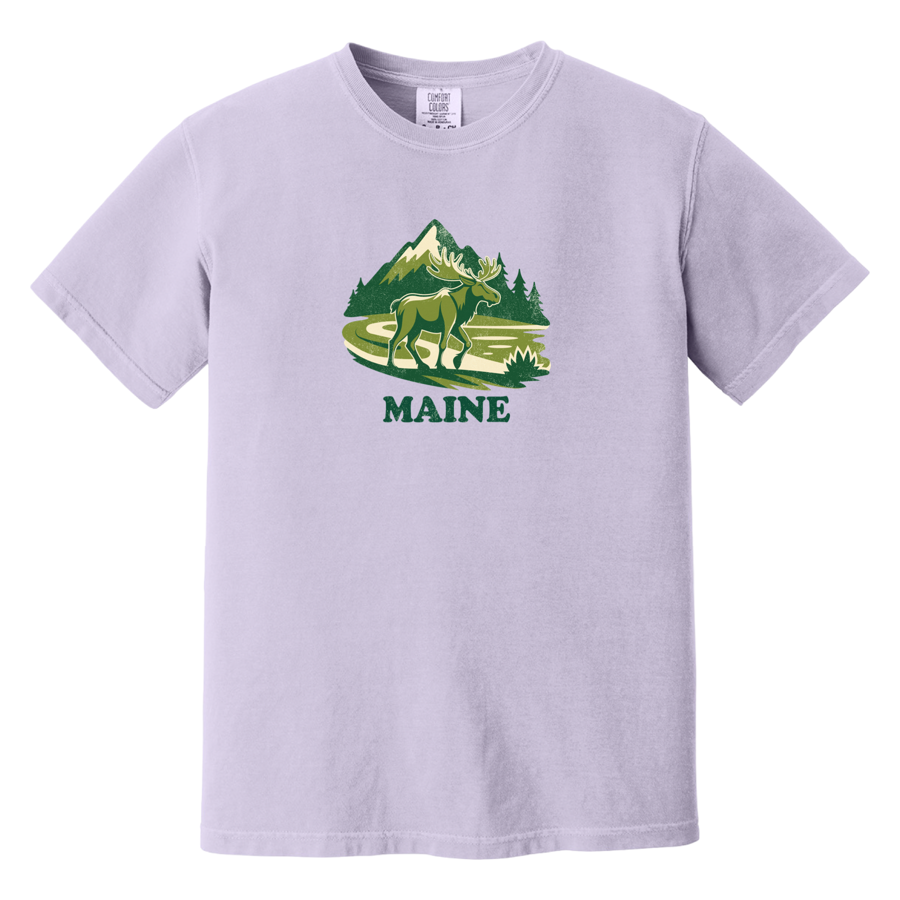Maine Mountain Moose Comfort Colors T-Shirt