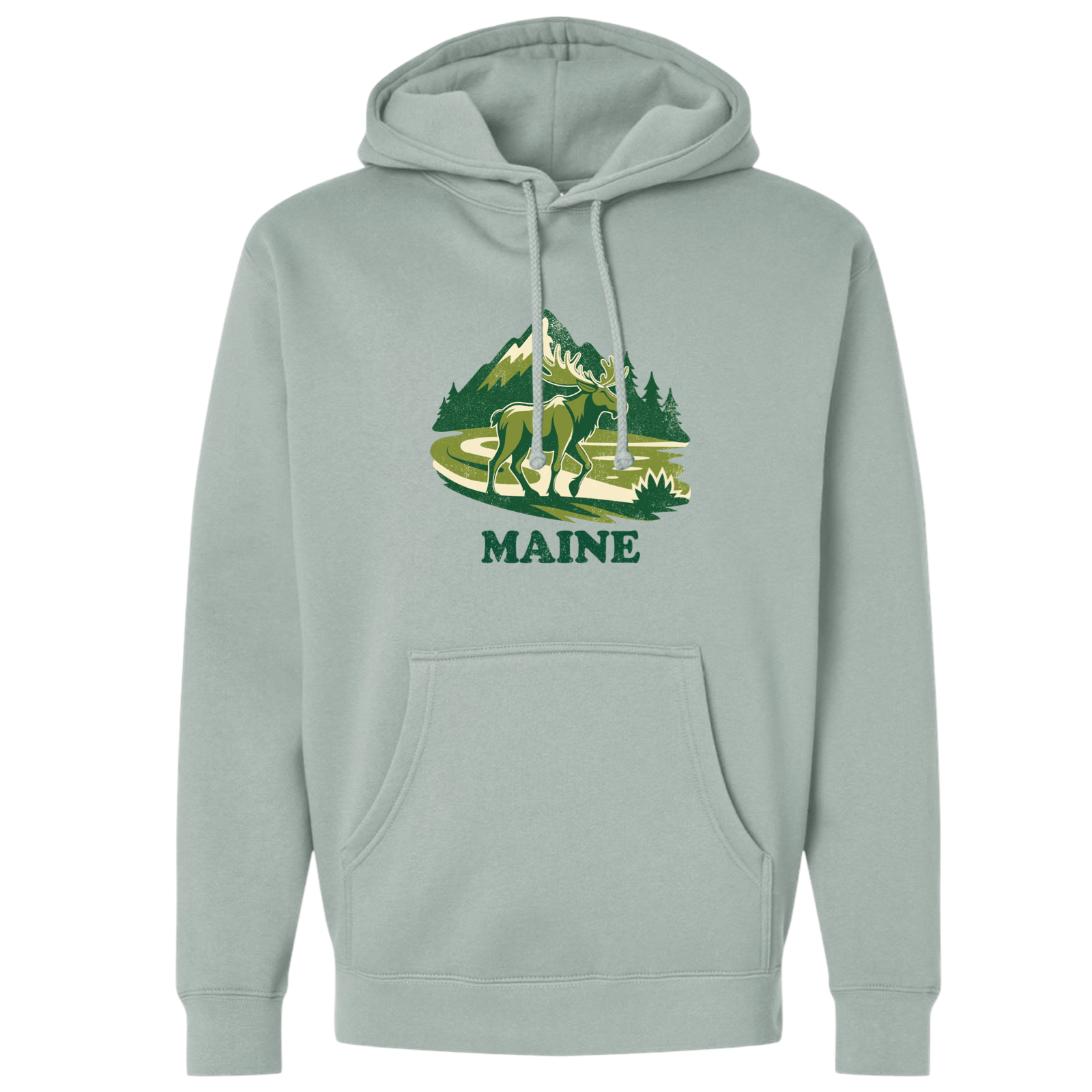 Cape Cod Clothing Company Maine Mountain Moose Midweight Fleece Hoodie