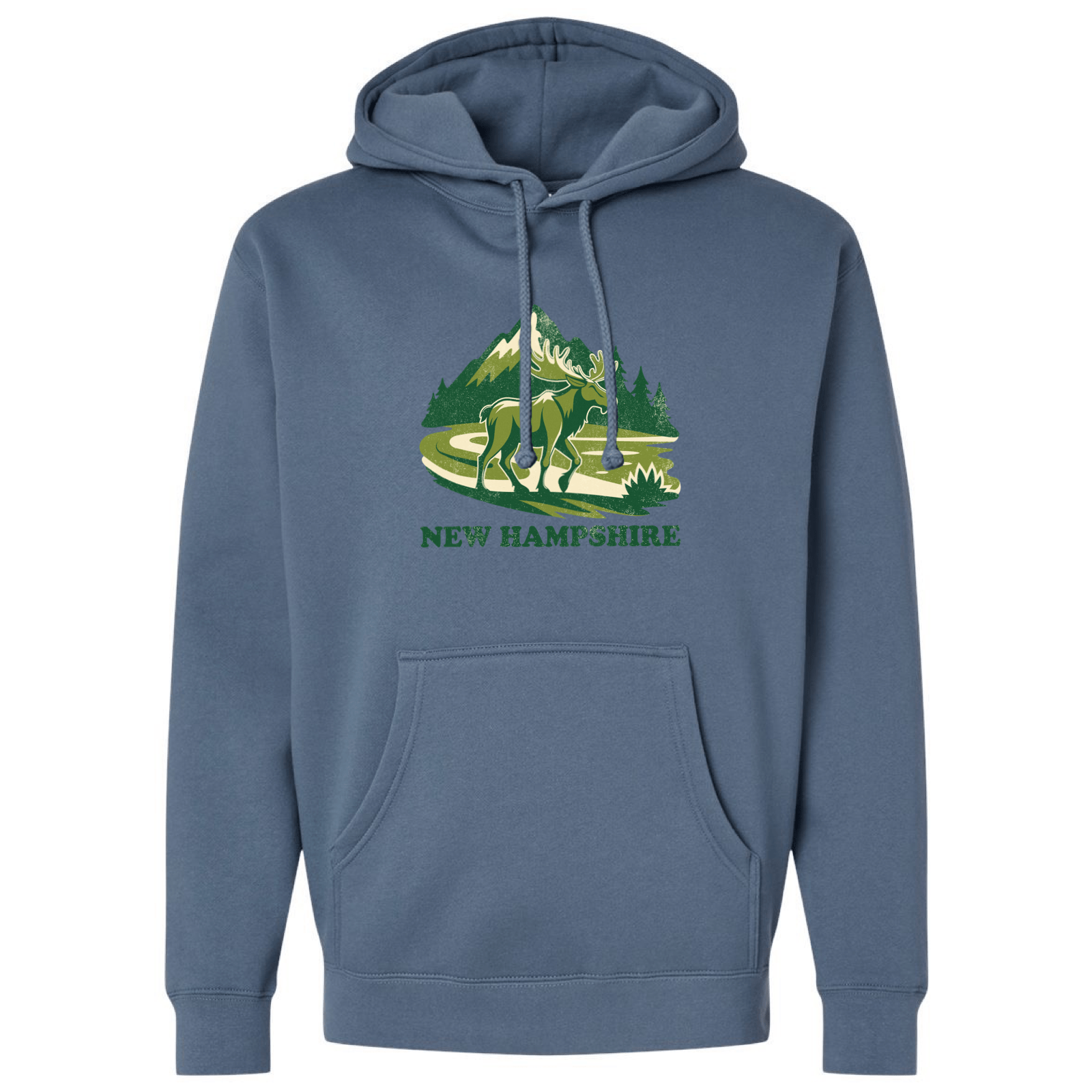 Cape Cod Clothing Company New Hampshire Mountain Moose Midweight Fleece Hoodie